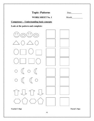 maths assignment for class 1