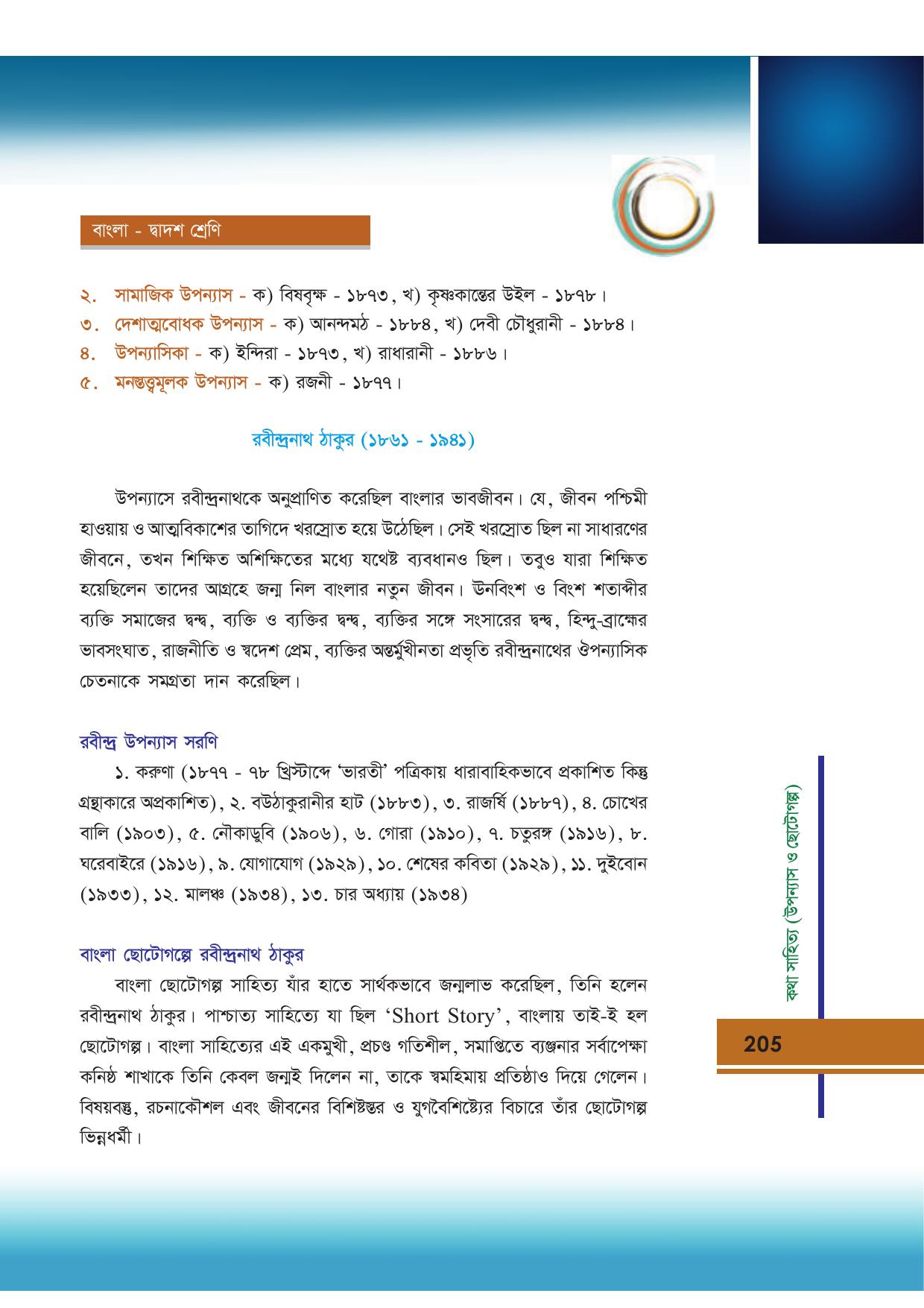 Tripura Board Class 12 Bengali Workbooks - Page 205