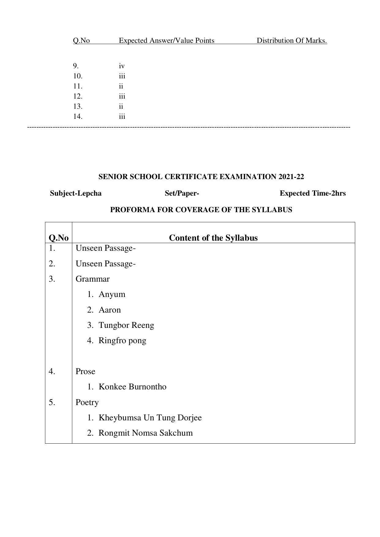 Cbse Class 12th Lepcha Sample Question Paper Answer Key 2021 22 Indcareer Docs 8664