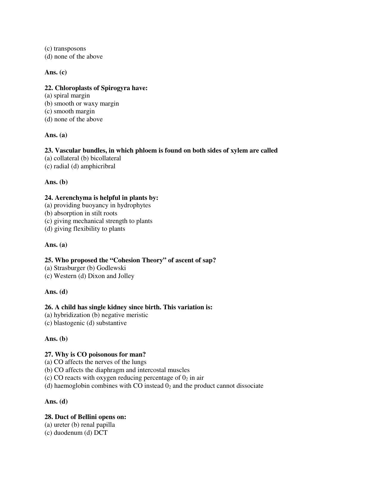 BCECE Previous Year Papers 2011 Biology - Page 4