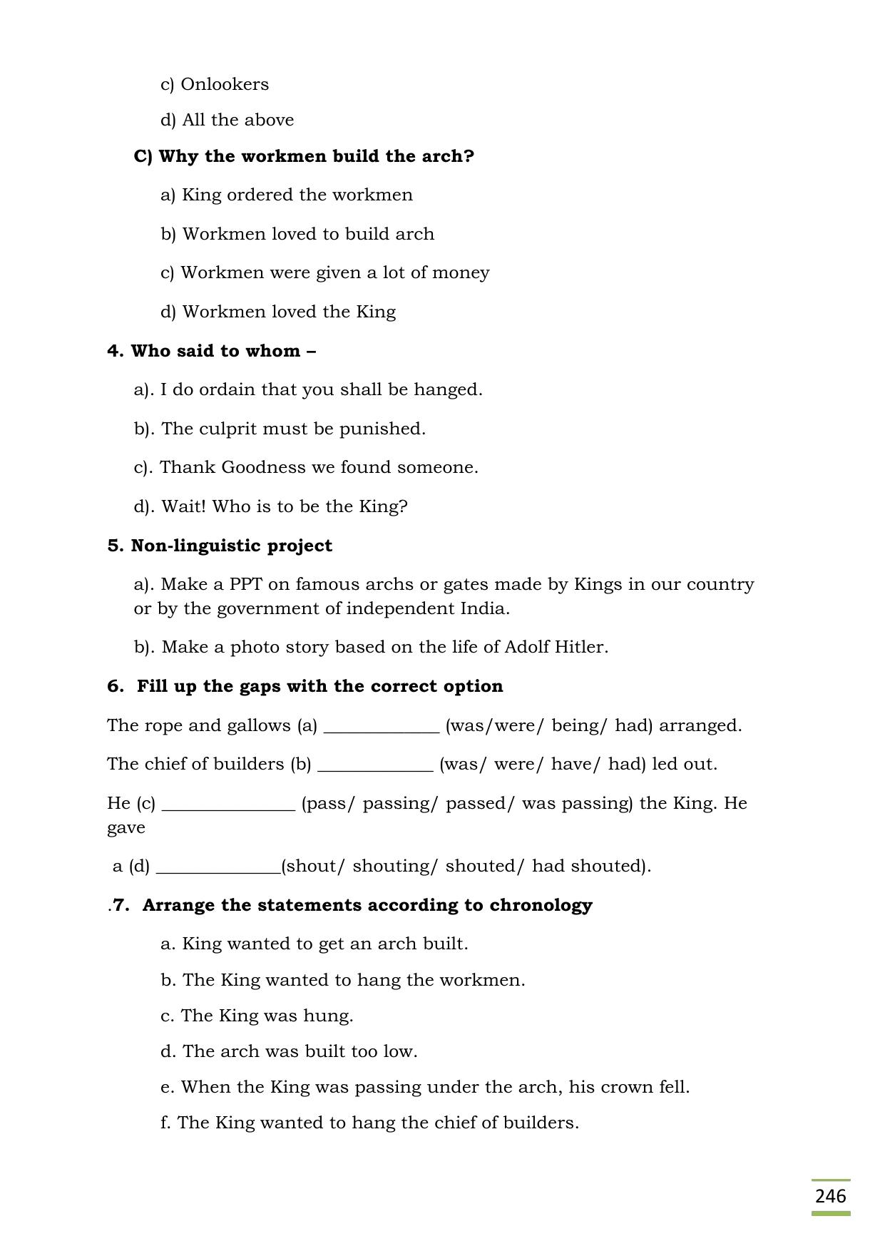 CBSE Worksheets for Class 11 English Tale of Melon City questions answers - Page 2