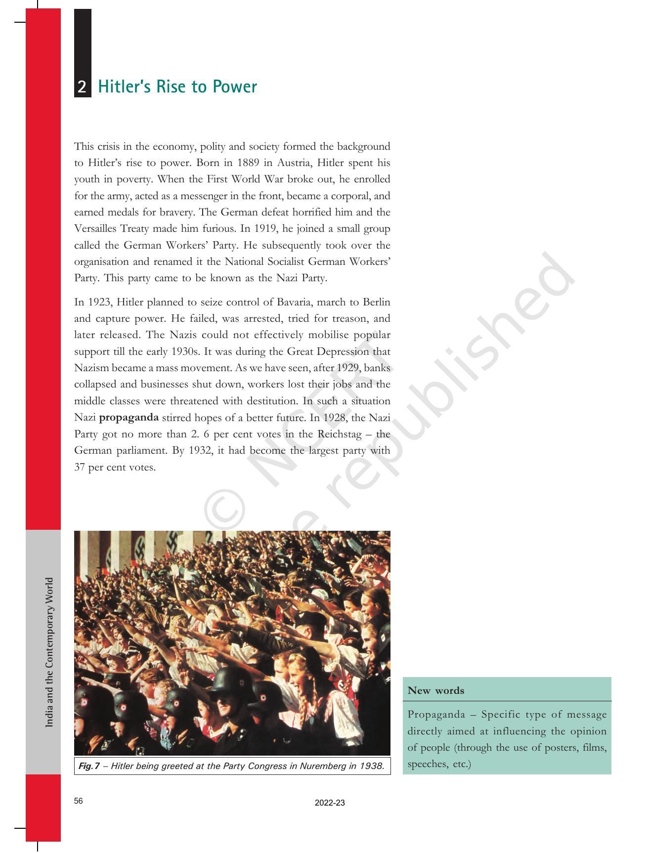 NCERT Book For Class 9 History Chapter 3 Nazism And The Rise