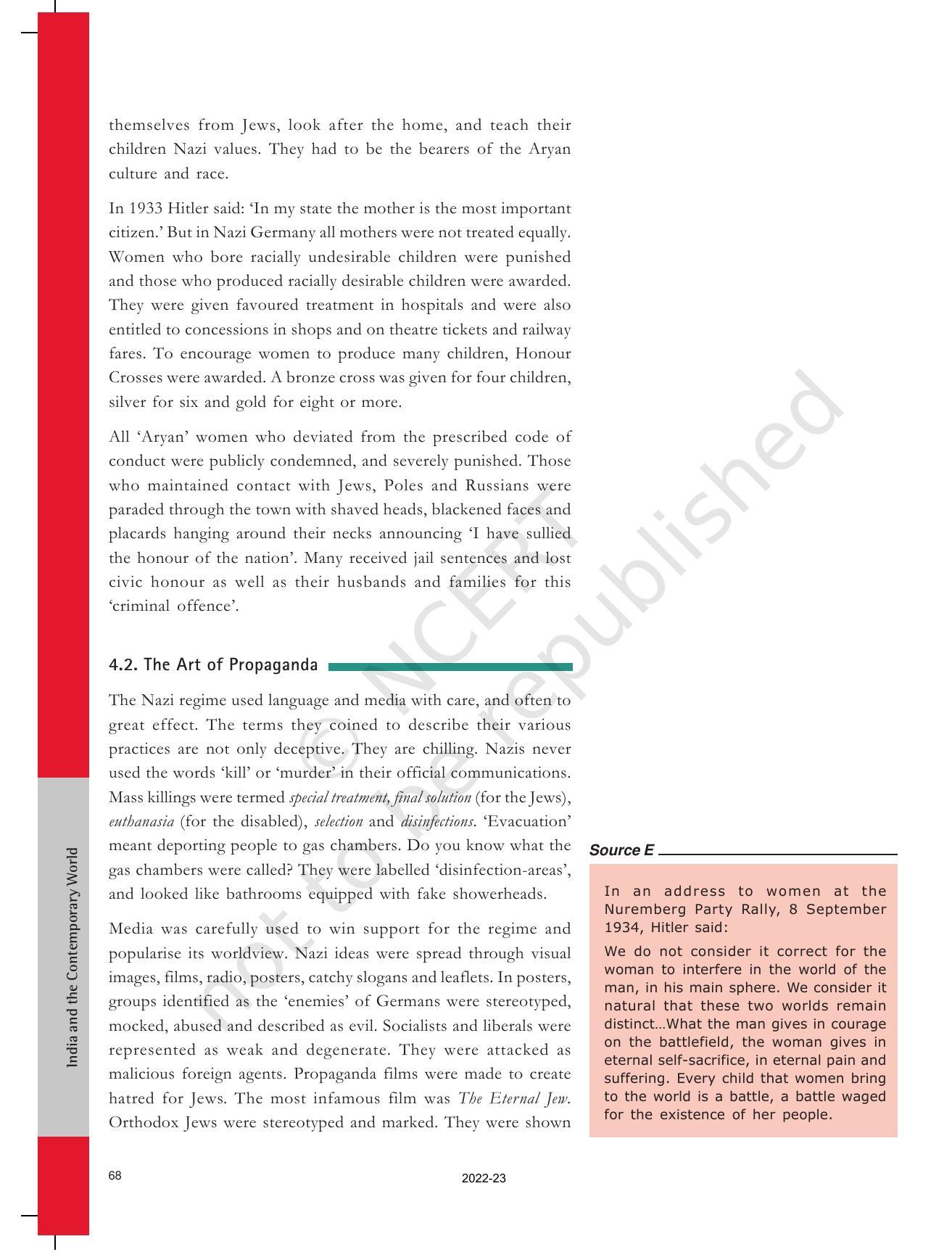 NCERT Book For Class 9 History Chapter 3 Nazism And The Rise