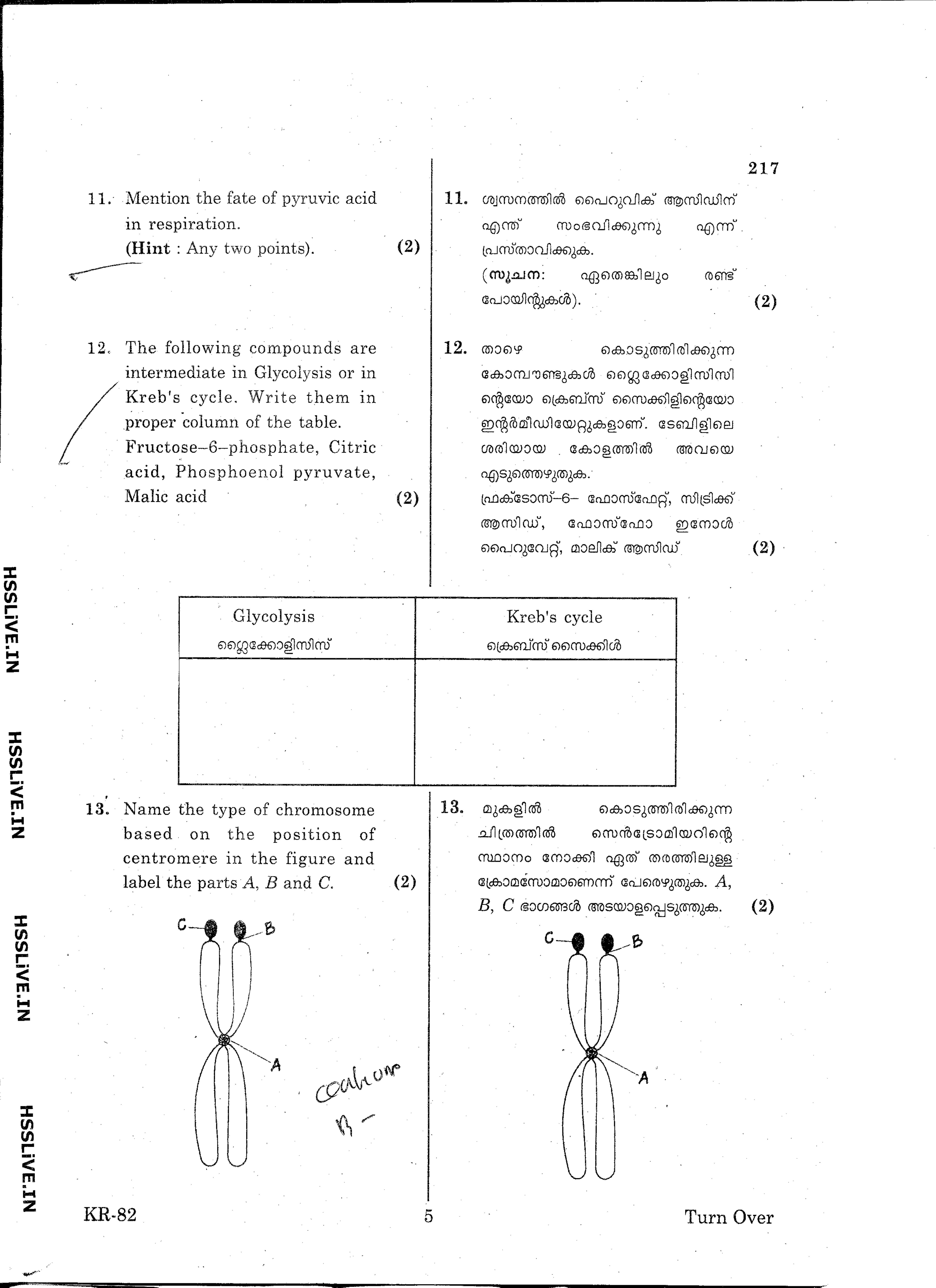 Kerala Plus One 2015 Biology Improvement Question Paper - Page 5