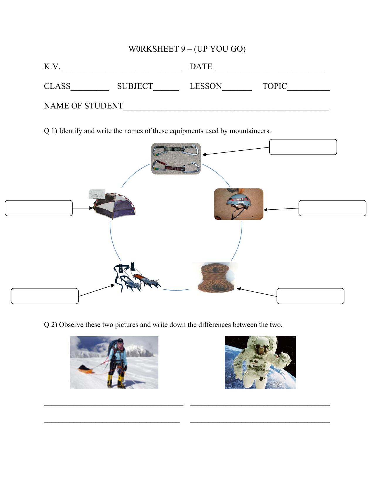 Worksheet for Class 5 Environmental Studies The little Bully Assignment - Page 1