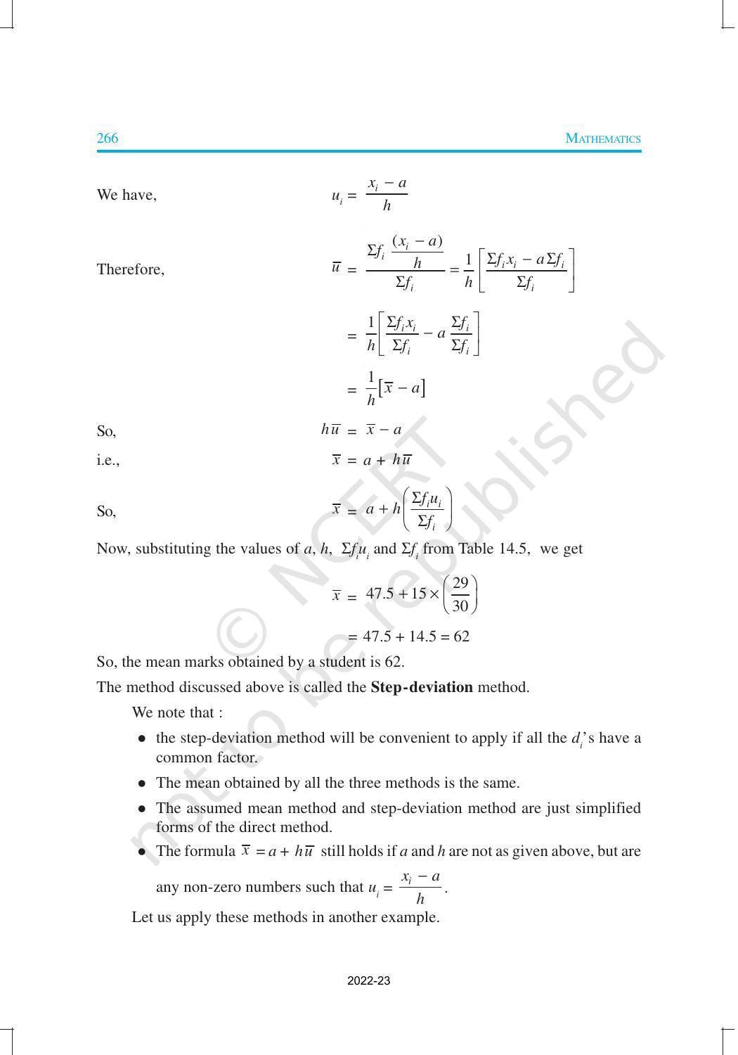 NCERT Book For Class 10 Maths Chapter 14 Statistics