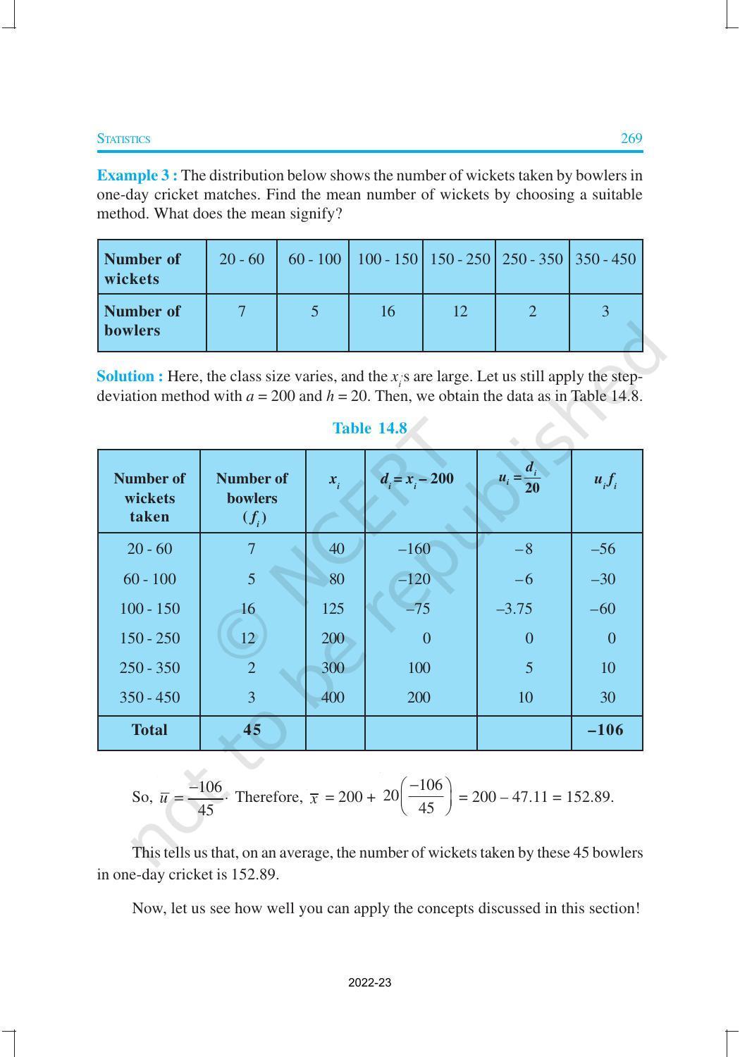 NCERT Book For Class 10 Maths Chapter 14 Statistics