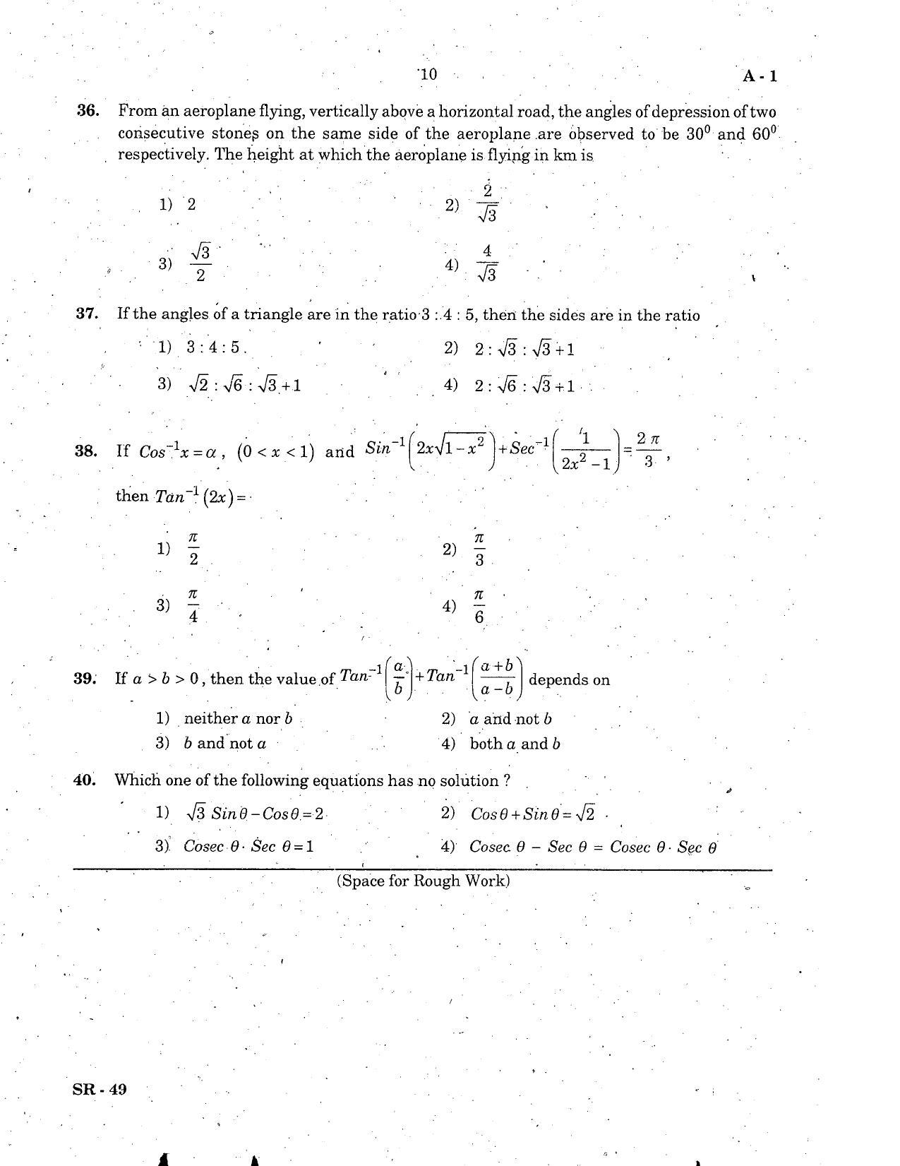 KCET Mathematics 2006 Question Papers - IndCareer Docs