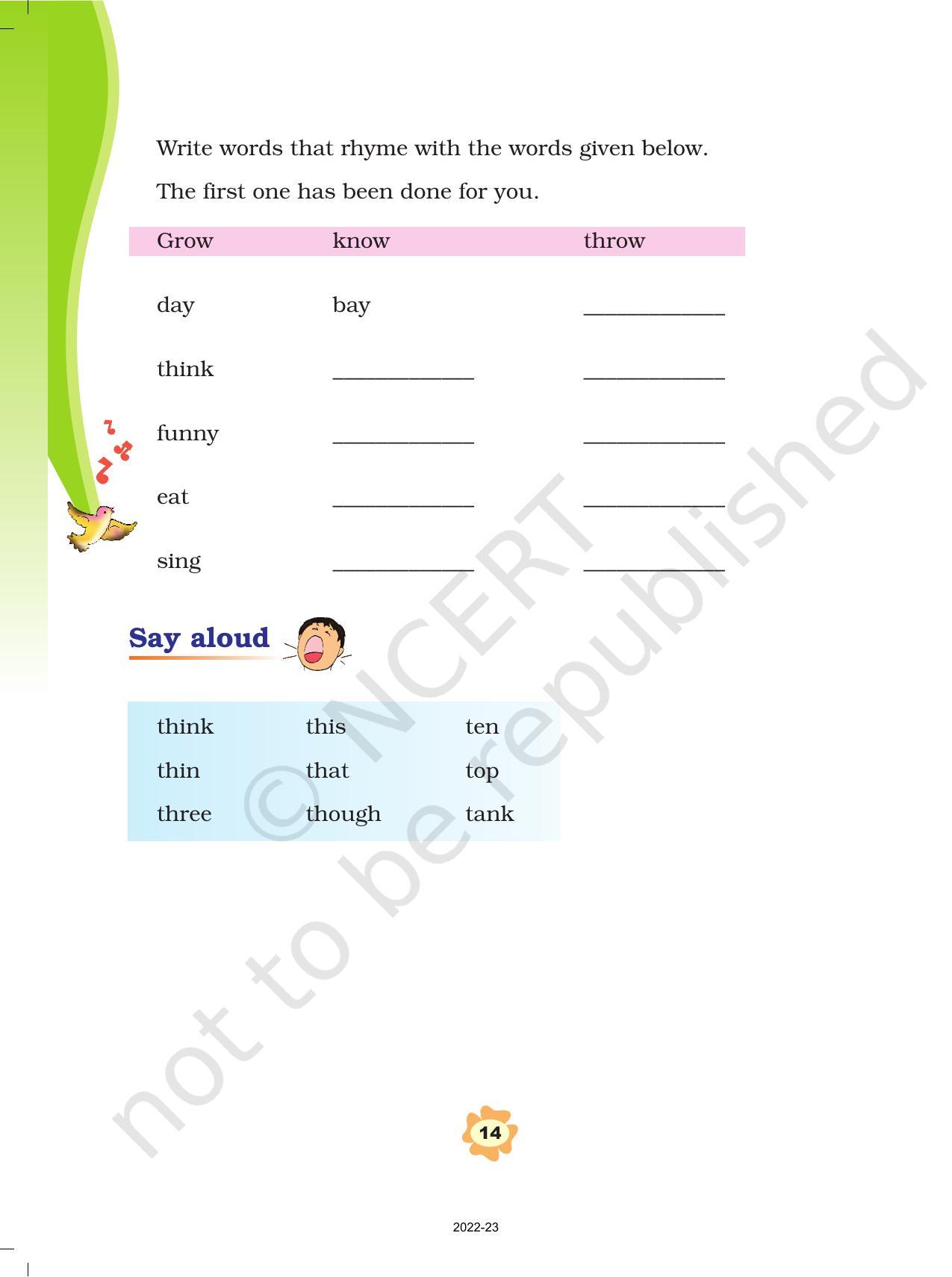 NCERT Book for Class 3 English: Unit II.2-Nina and the Baby Sparrows ...