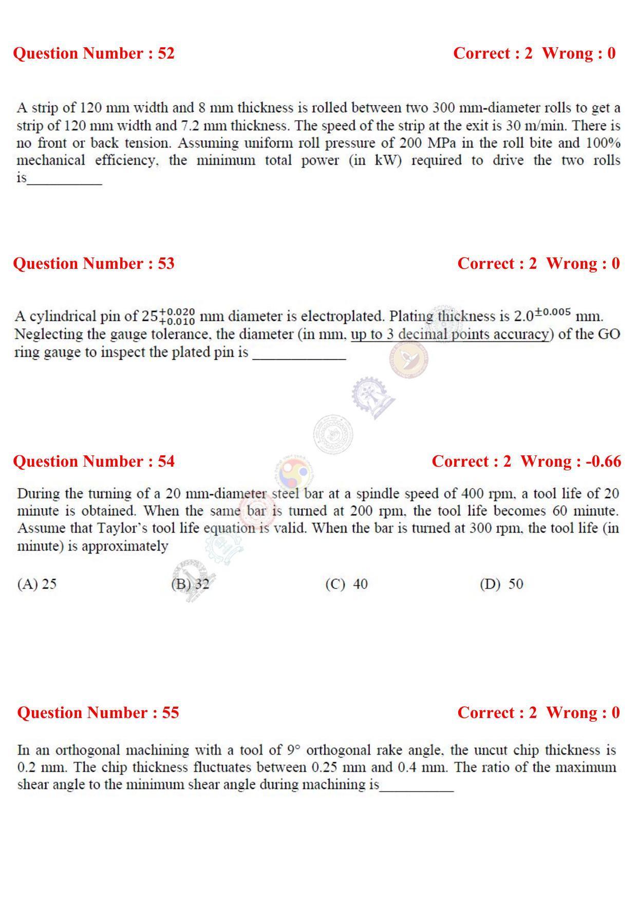 GATE 2017 Mechanical Engineering (ME) Question Paper with Answer Key - Page 39