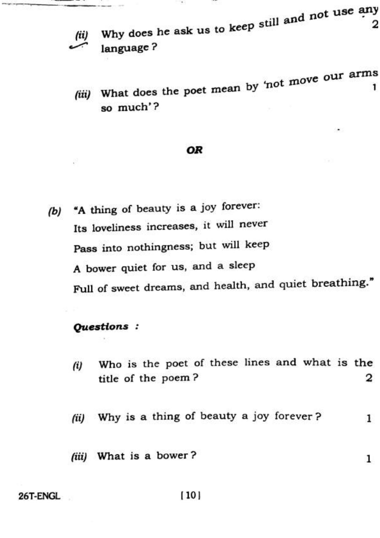 Assam HS 2nd Year English 2016 Question Paper - Page 10