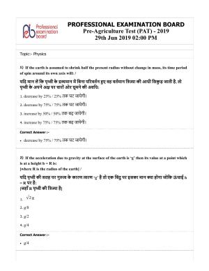 MP PAT (Exam. Date 29/06/2019 Time 2:00 PM) - PCA Question Paper