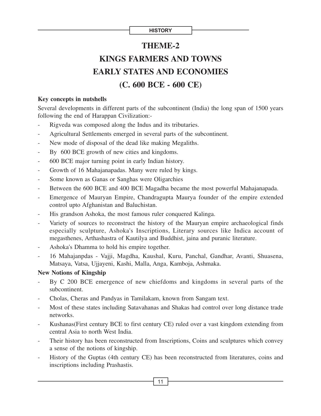 CBSE Class 12 History Kings Farmers Towns Early States Economies - Page 1