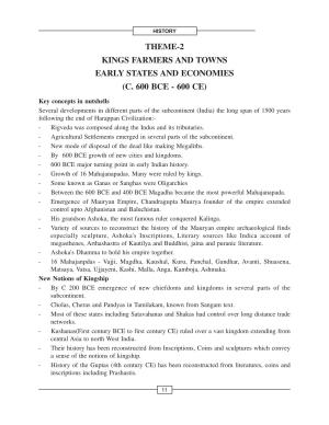 CBSE Class 12 History Kings Farmers Towns Early States Economies