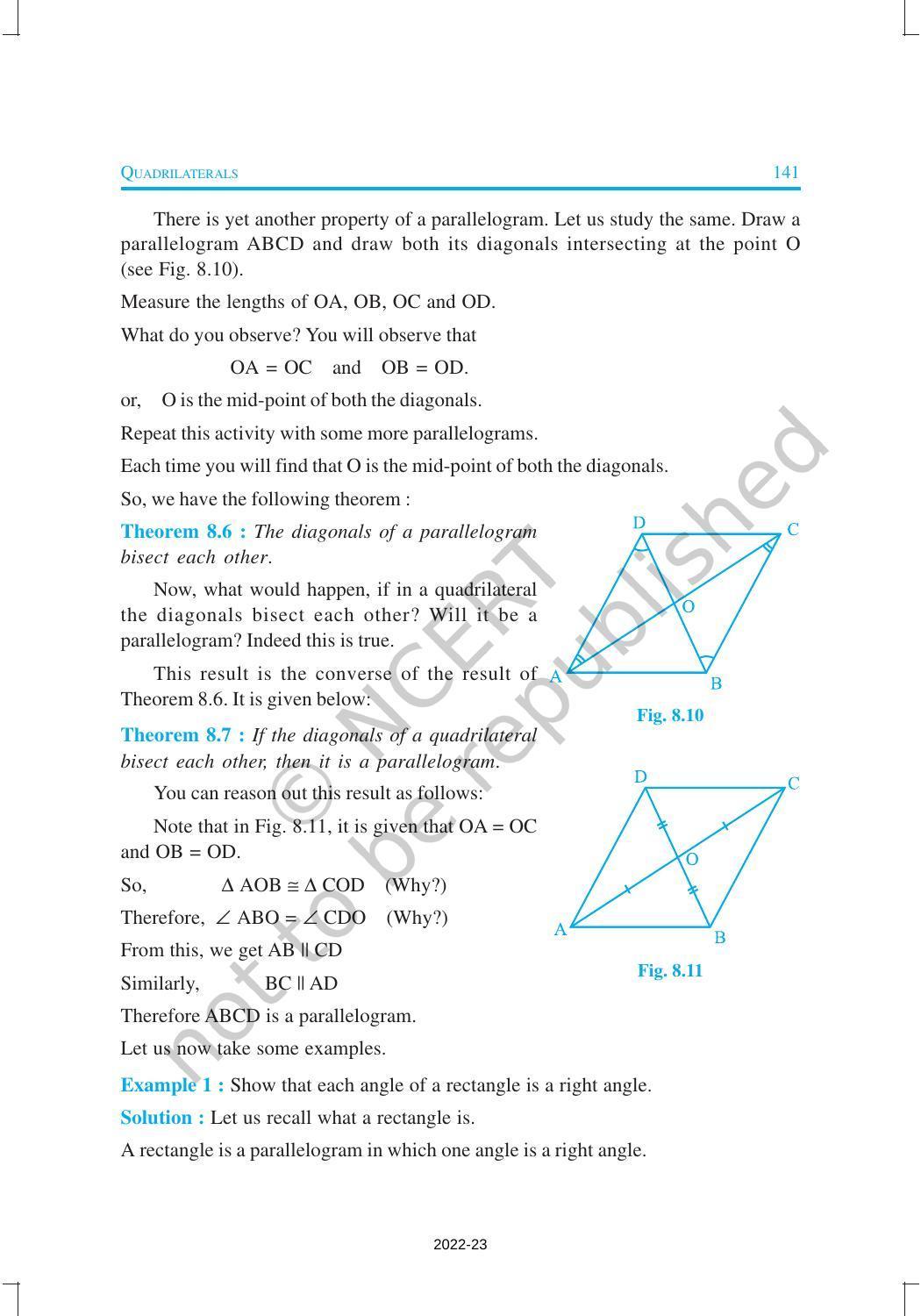 NCERT Book for Class 9 Maths Chapter 8 Quadrilaterals - Page 7