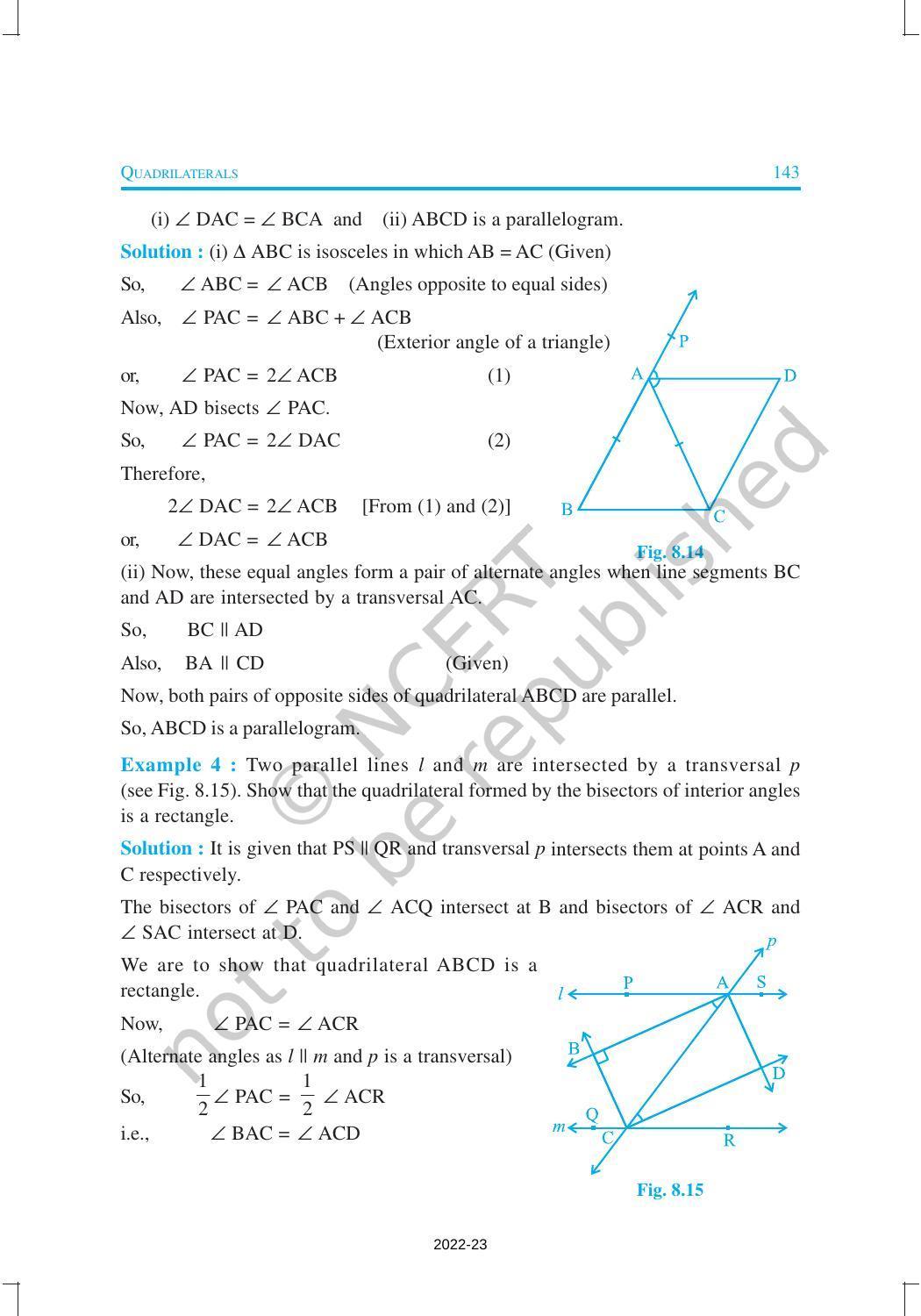 NCERT Book for Class 9 Maths Chapter 8 Quadrilaterals - Page 9