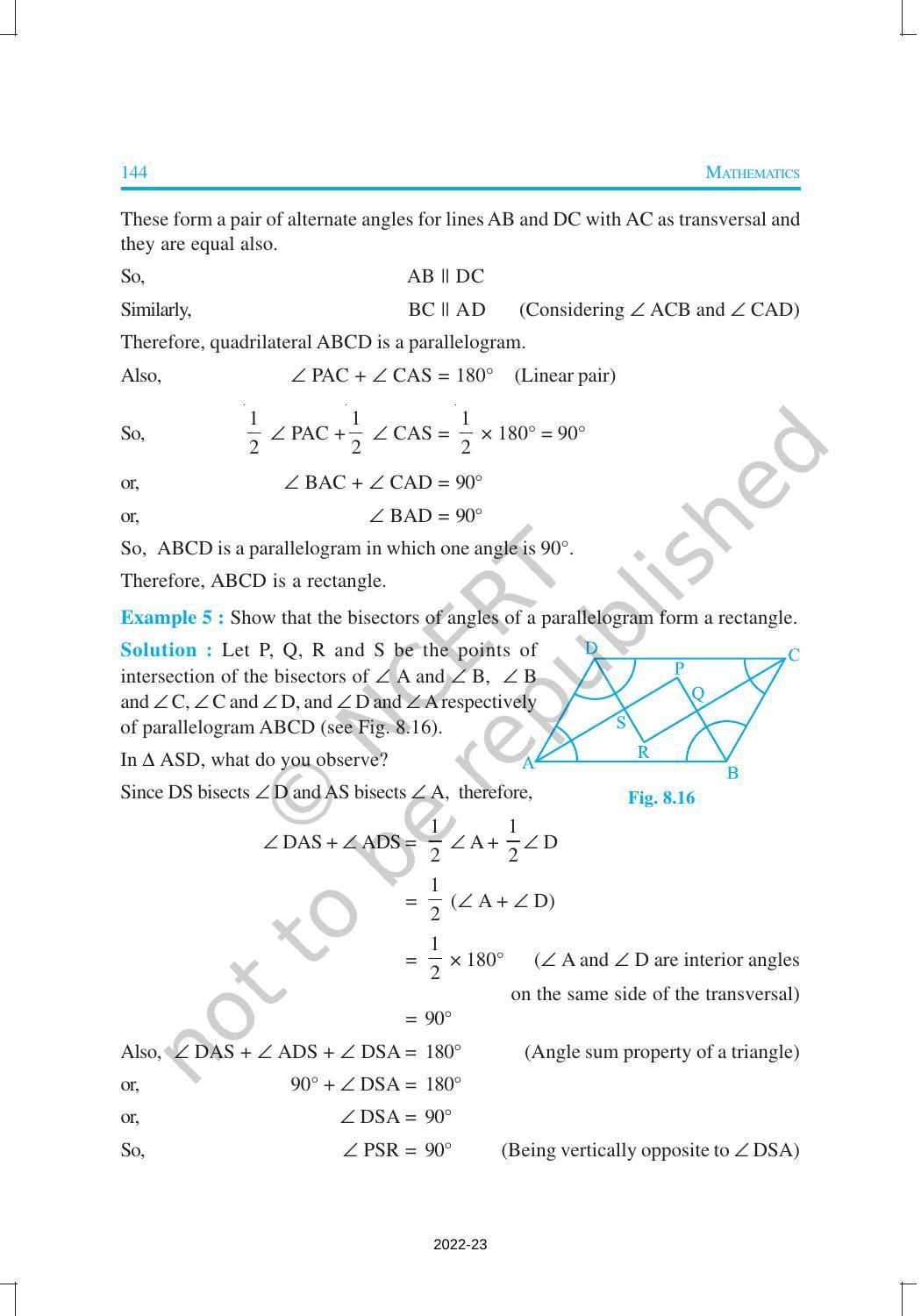 NCERT Book for Class 9 Maths Chapter 8 Quadrilaterals - Page 10