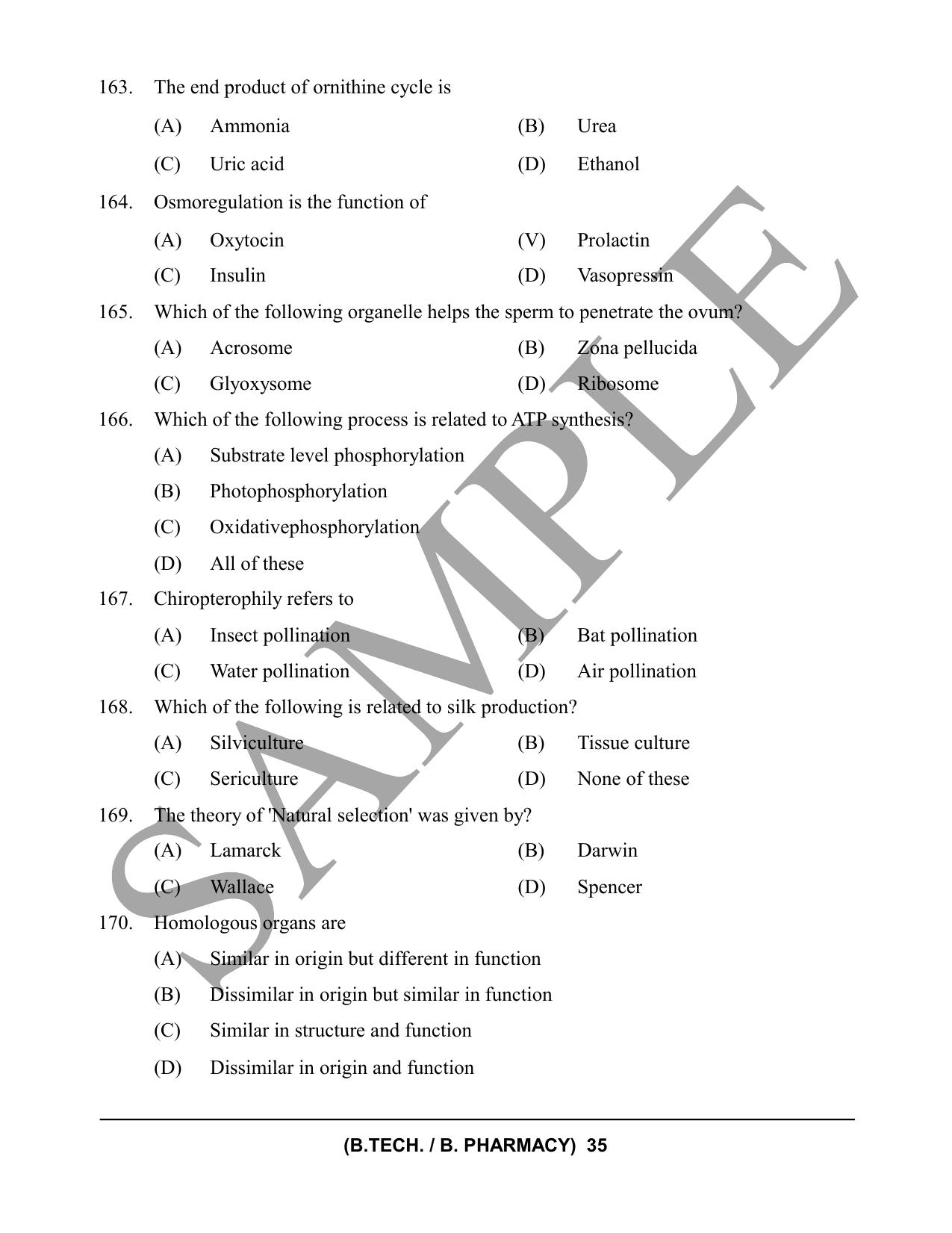 HPCET B. Tech. and B. Pharm. 2023 Sample Paper - Page 35