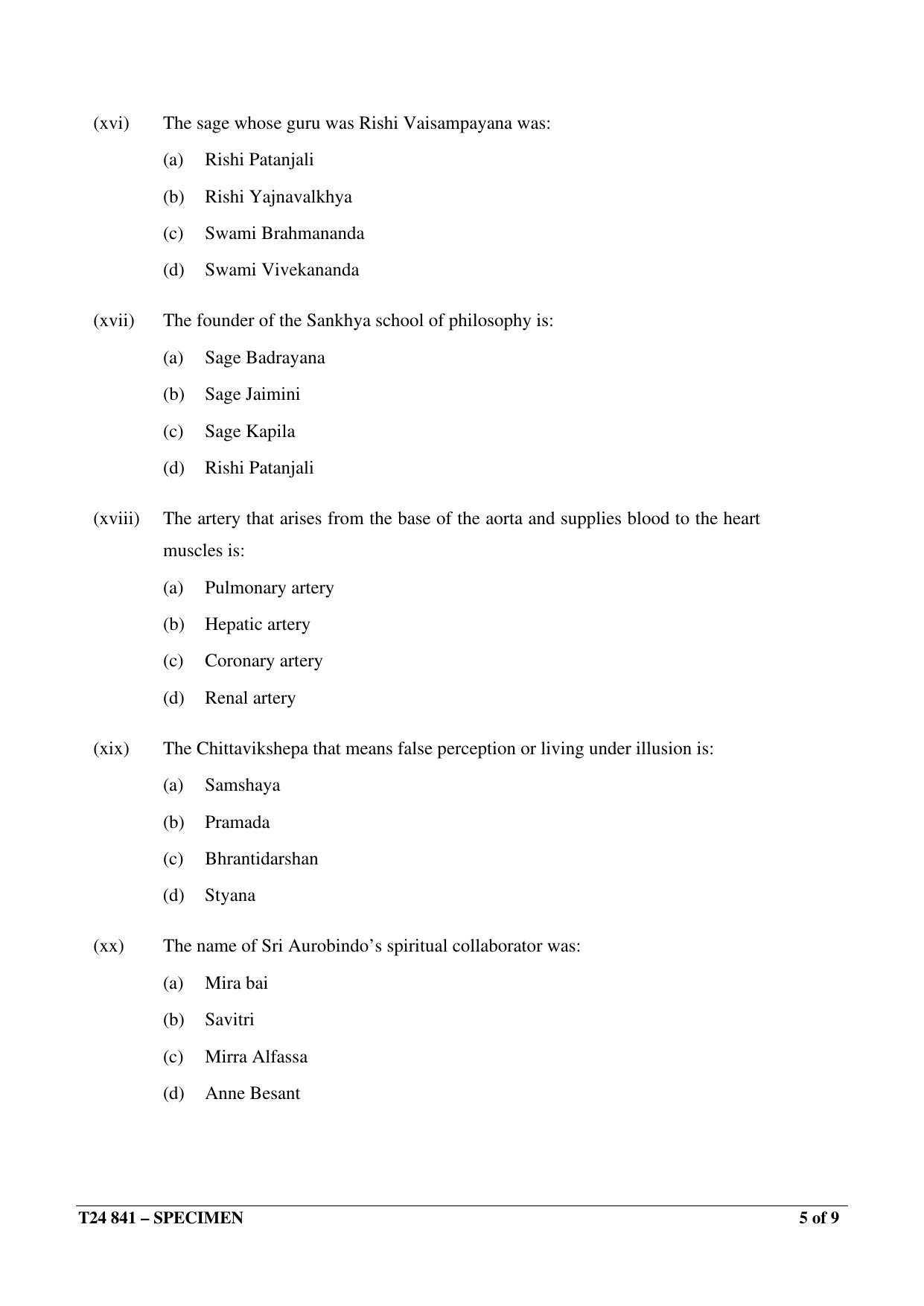ICSE Class 10  2024 YOGA Sample Paper - Page 5