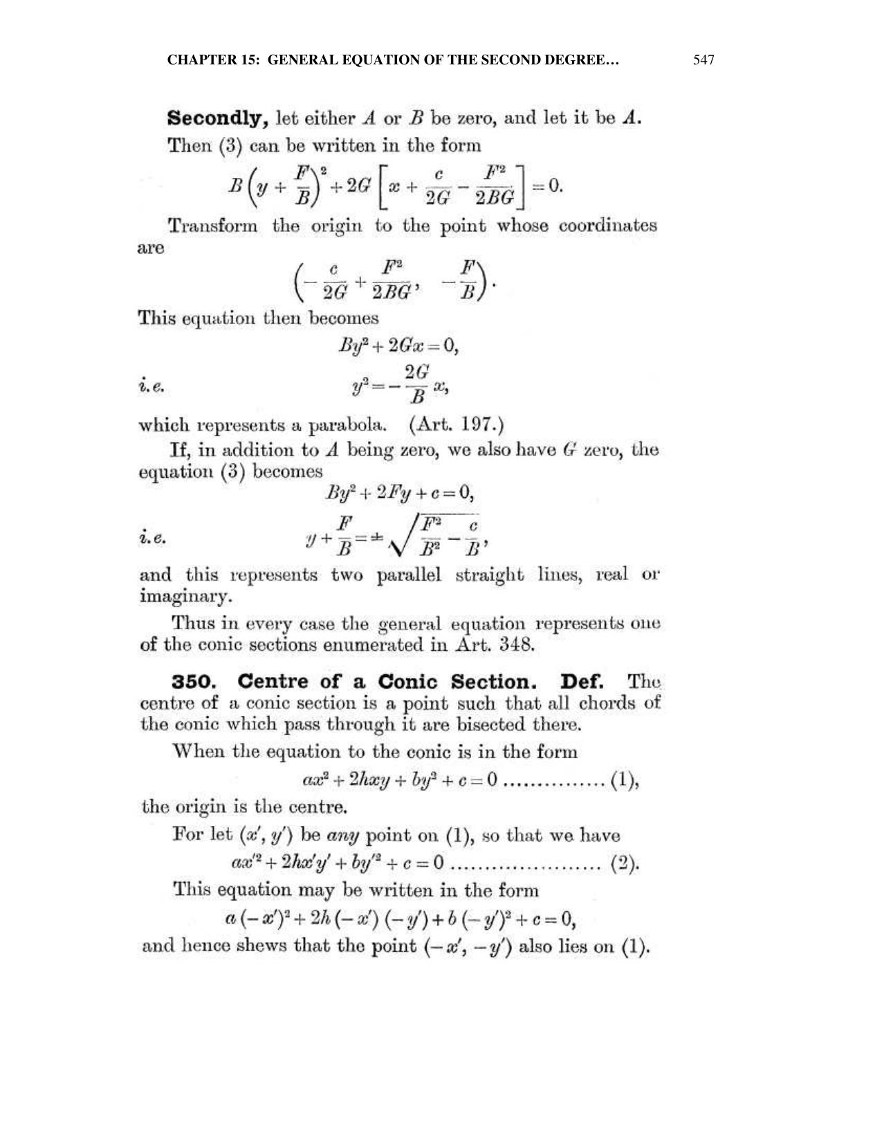 Chapter 15: General Equation Of The Second Degree - SL Loney Solutions: The Elements of Coordinate Geometry - Page 4