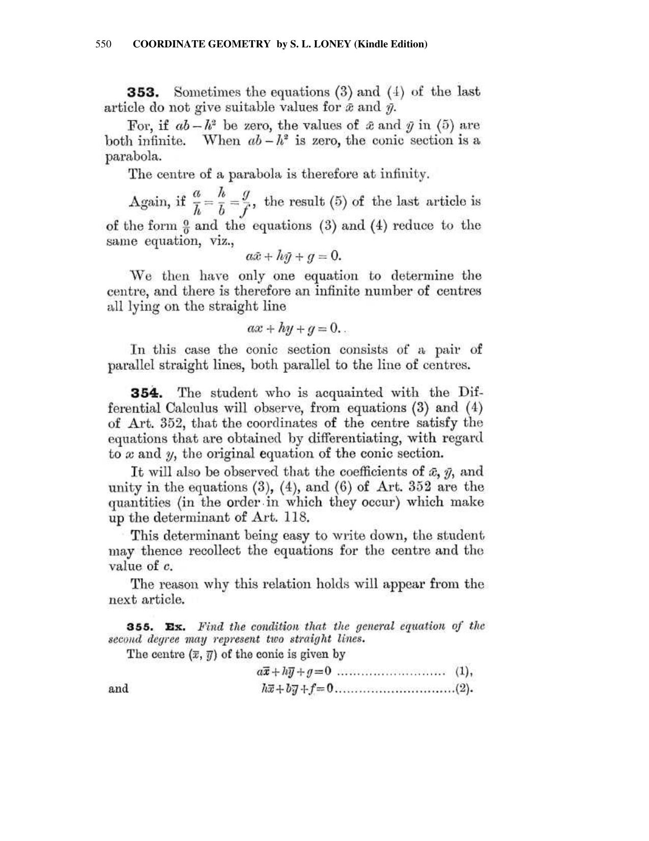 Chapter 15: General Equation Of The Second Degree - SL Loney Solutions: The Elements of Coordinate Geometry - Page 7