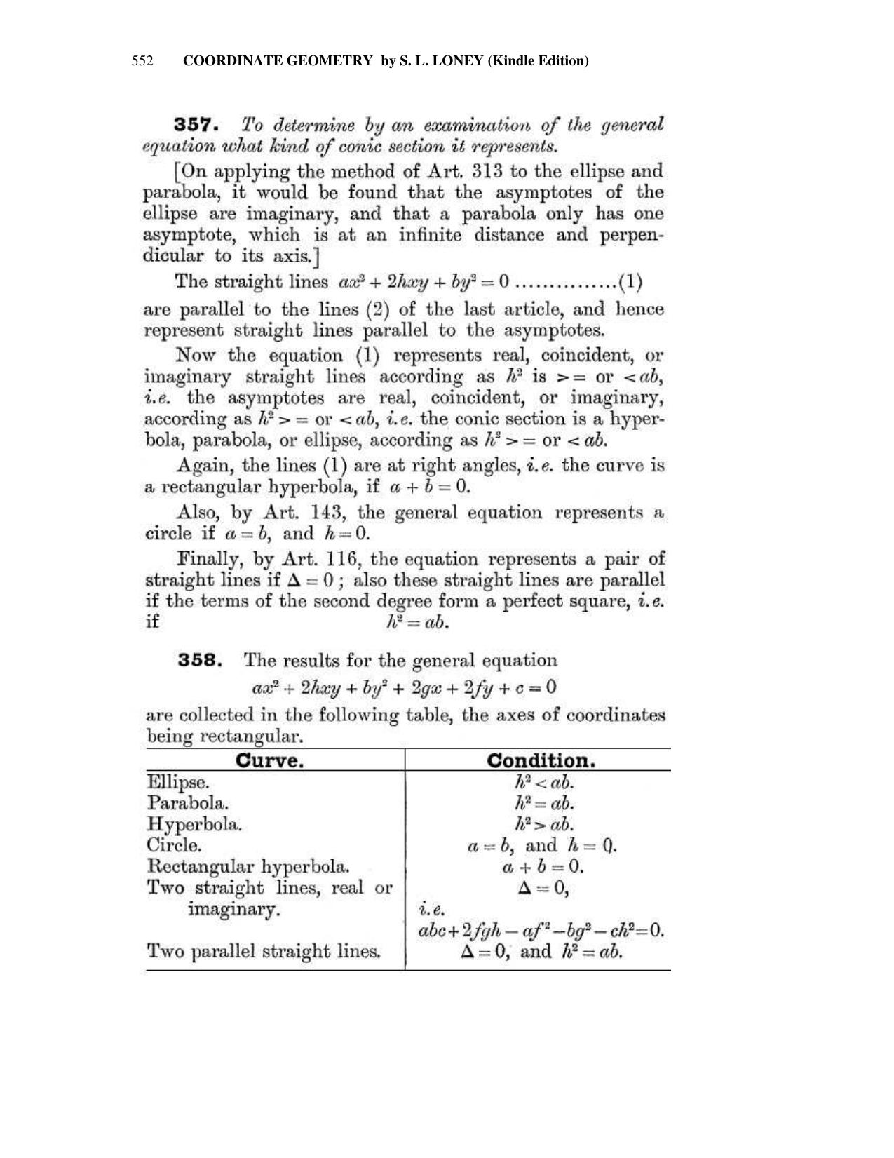 Chapter 15: General Equation Of The Second Degree - SL Loney Solutions: The Elements of Coordinate Geometry - Page 9