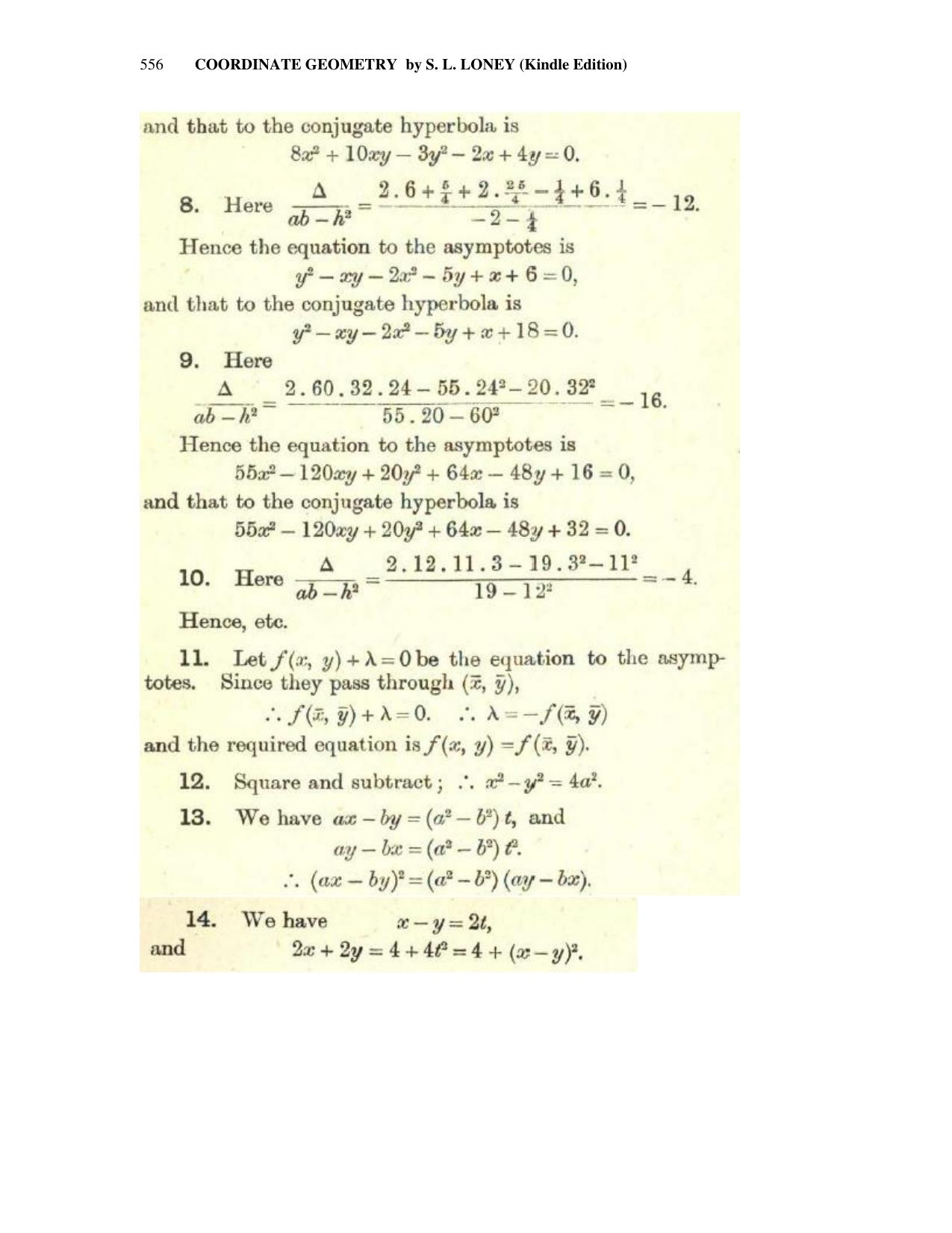 Chapter 15: General Equation Of The Second Degree - SL Loney Solutions: The Elements of Coordinate Geometry - Page 13