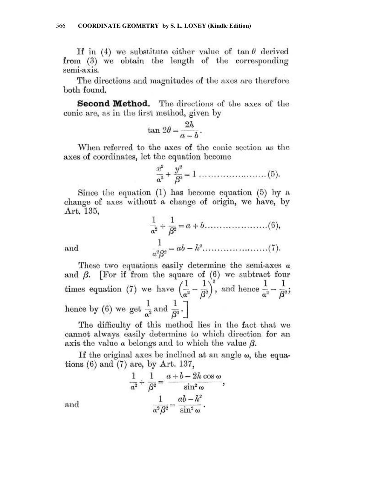 Chapter 15: General Equation Of The Second Degree - SL Loney Solutions: The Elements of Coordinate Geometry - Page 23