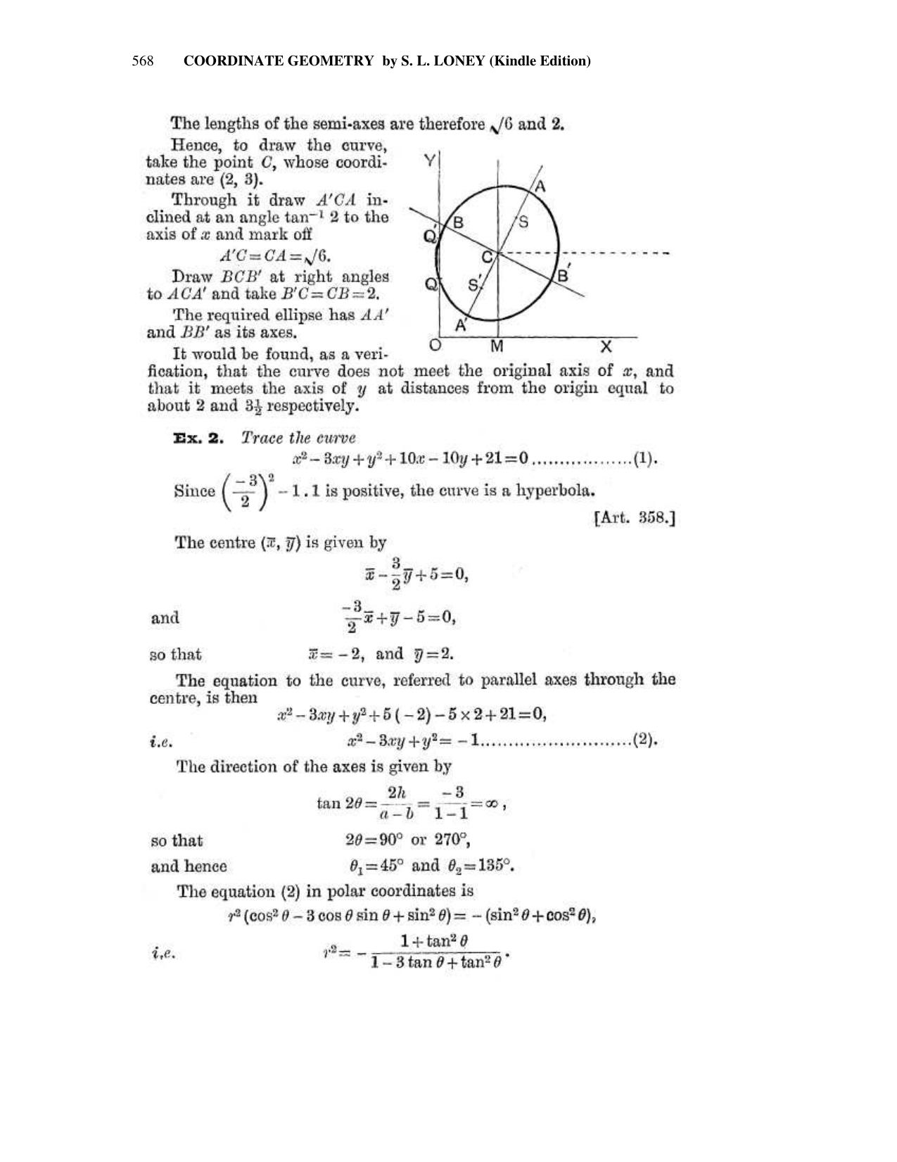 Chapter 15: General Equation Of The Second Degree - SL Loney Solutions: The Elements of Coordinate Geometry - Page 25