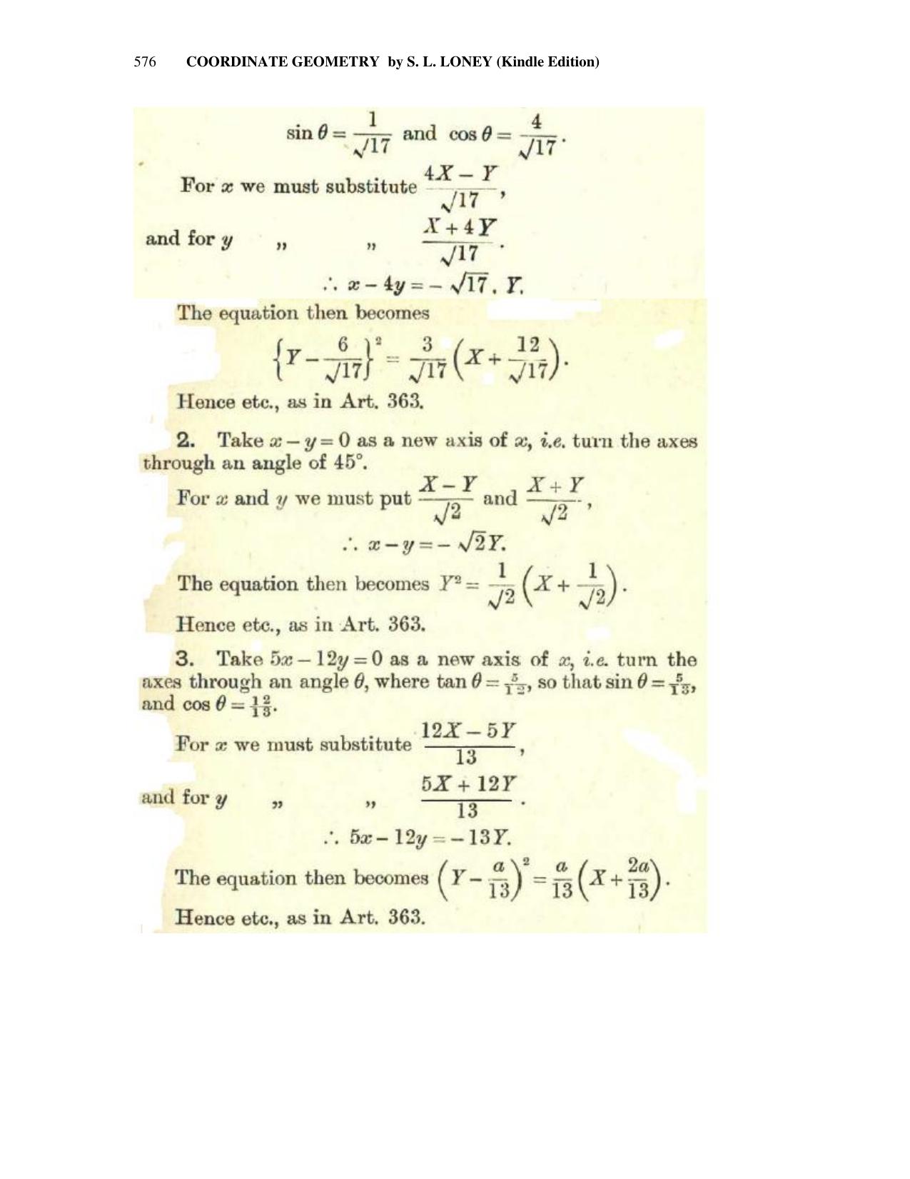 Chapter 15: General Equation Of The Second Degree - SL Loney Solutions: The Elements of Coordinate Geometry - Page 33