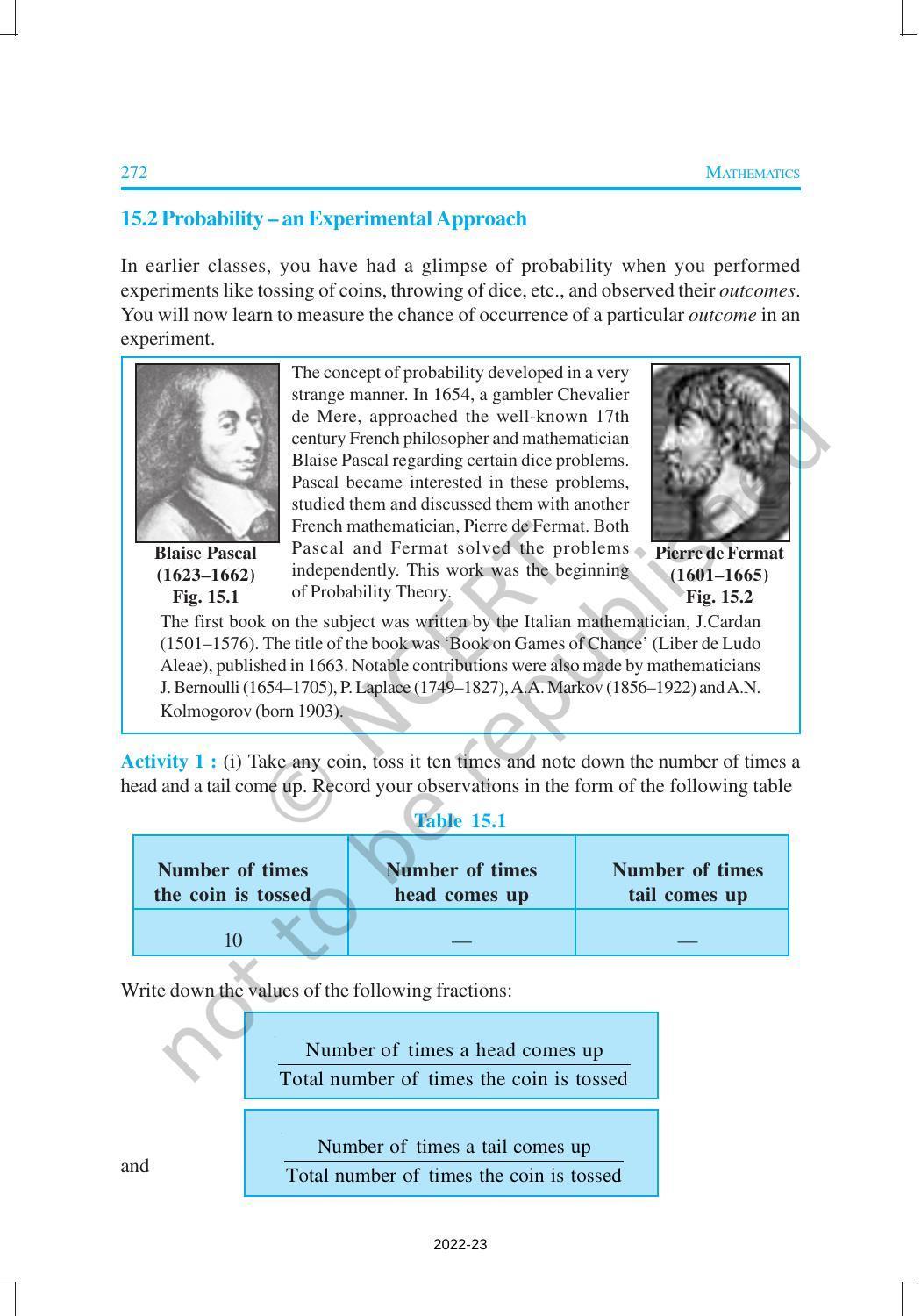 NCERT Book for Class 9 Maths Chapter 15 Probability - Page 2