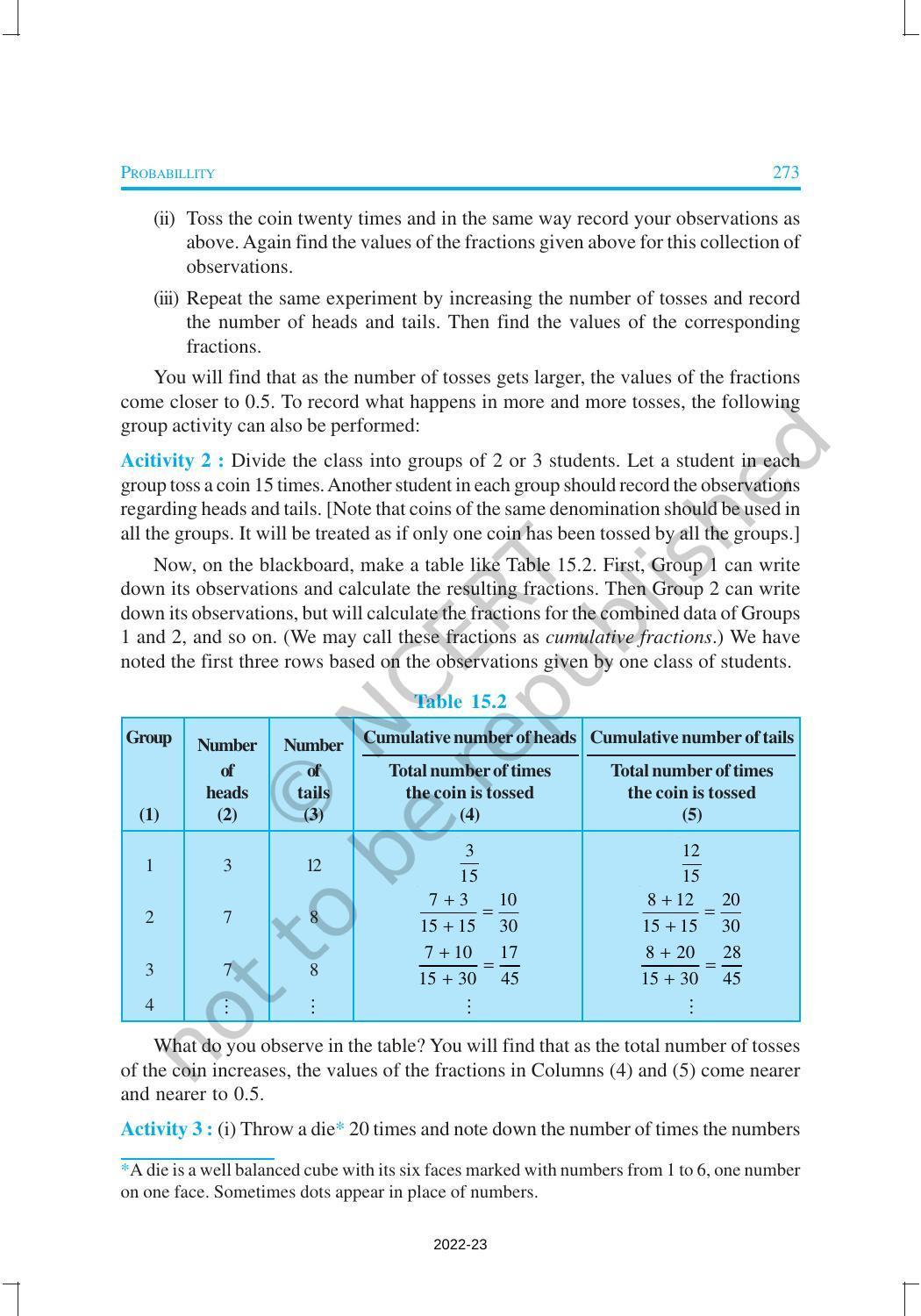 NCERT Book for Class 9 Maths Chapter 15 Probability - Page 3