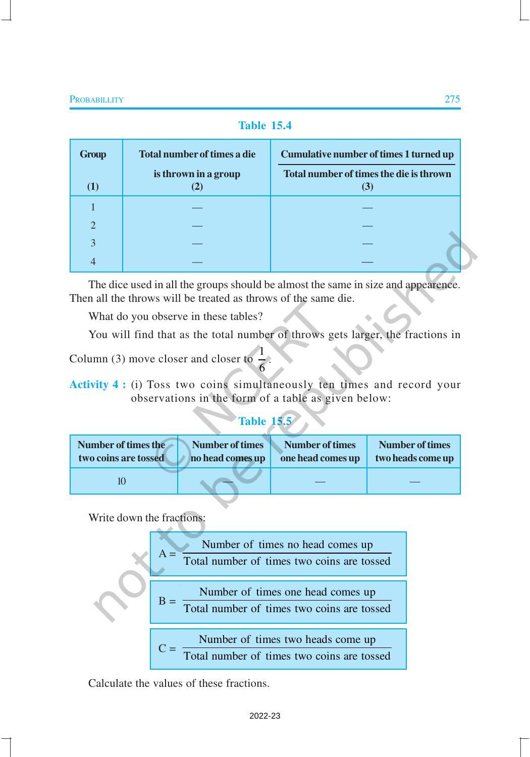 NCERT Book for Class 9 Maths Chapter 15 Probability - Page 5