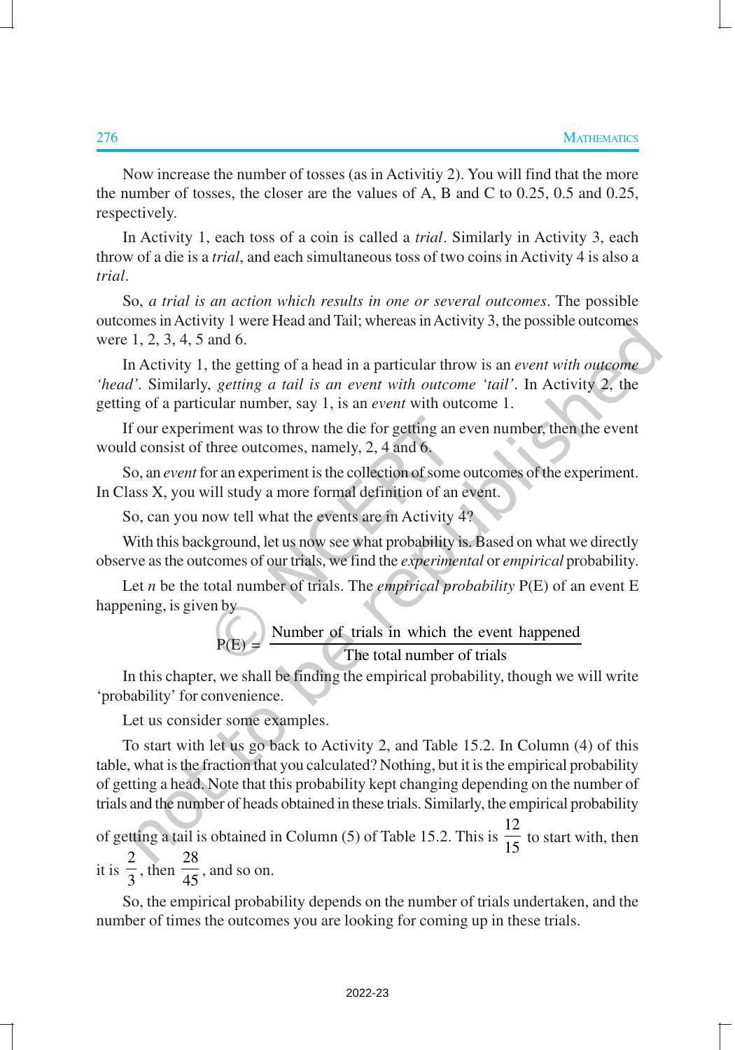 NCERT Book for Class 9 Maths Chapter 15 Probability - Page 6