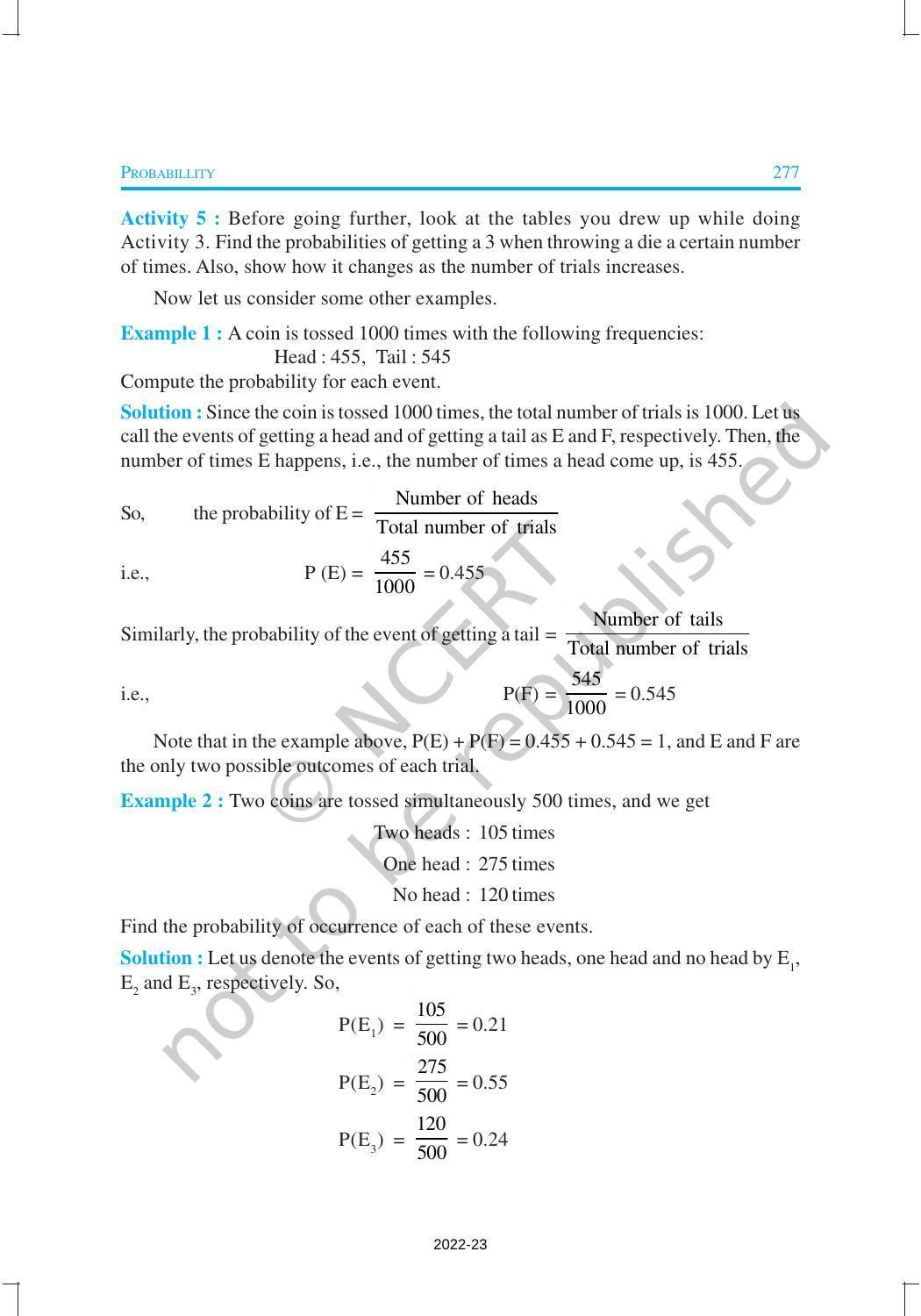 NCERT Book for Class 9 Maths Chapter 15 Probability - Page 7