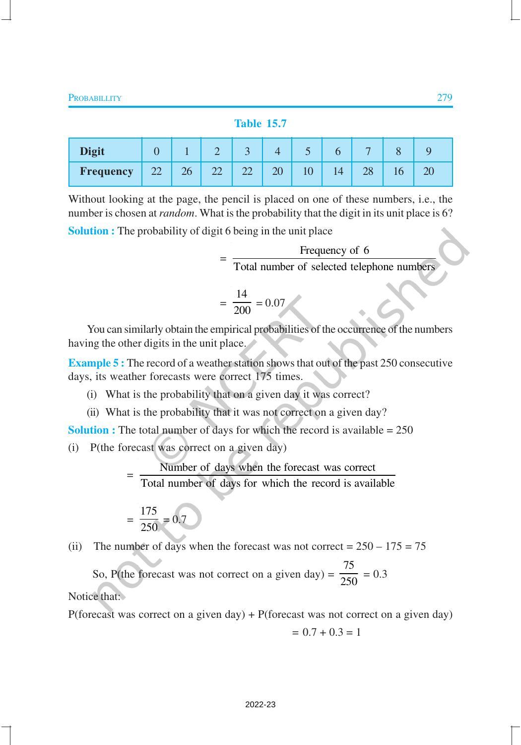 NCERT Book for Class 9 Maths Chapter 15 Probability - Page 9