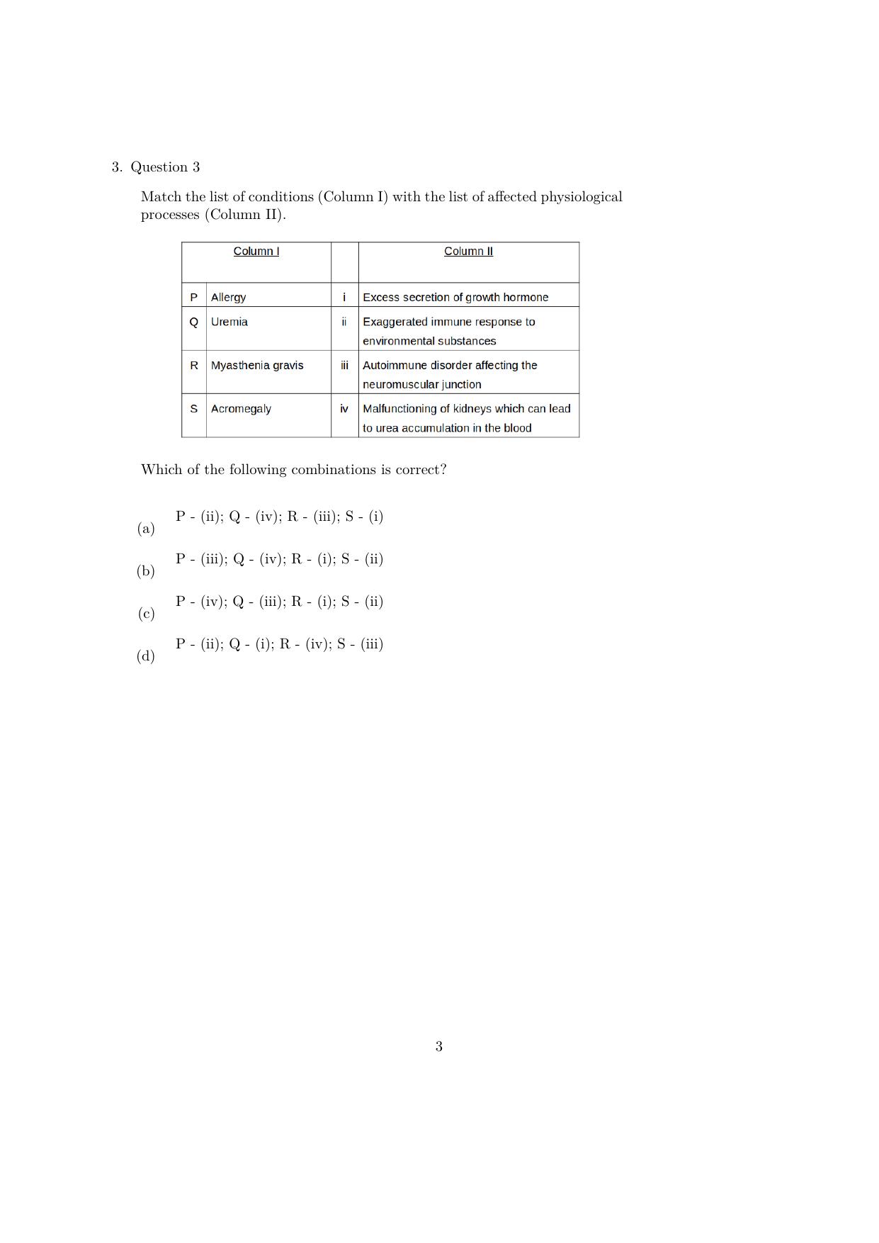 IISER Aptitude Test 2024 Answer Key - Page 4