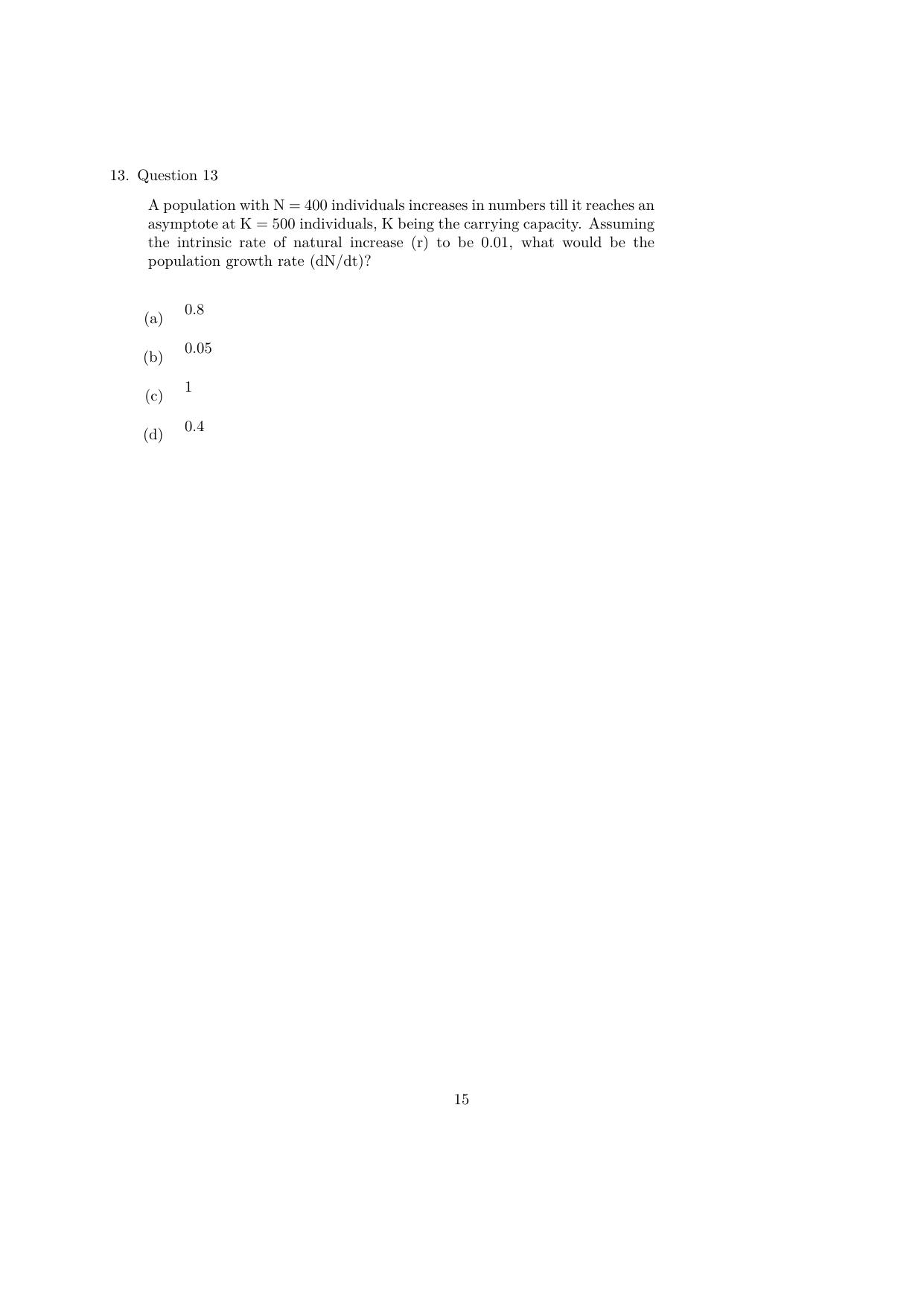 IISER Aptitude Test 2024 Answer Key - Page 16