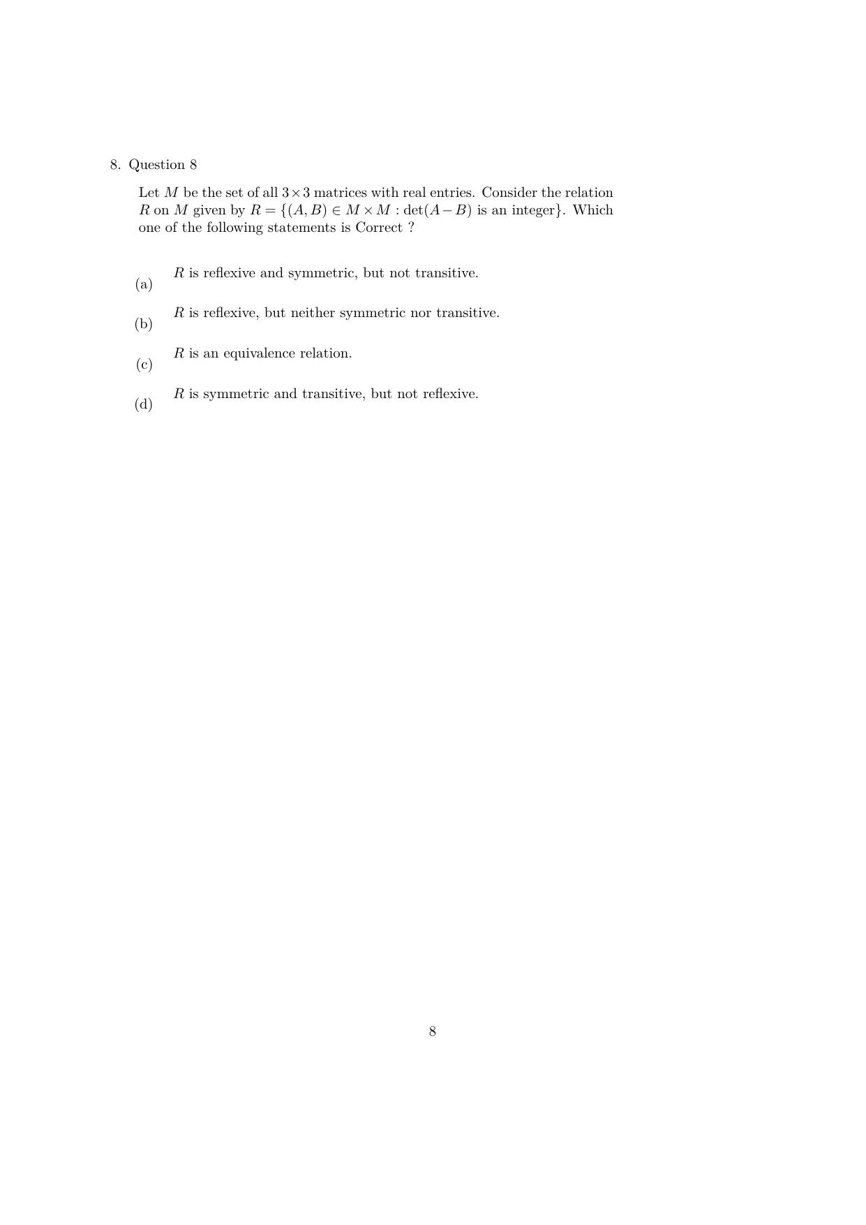 IISER Aptitude Test 2024 Answer Key - Page 42