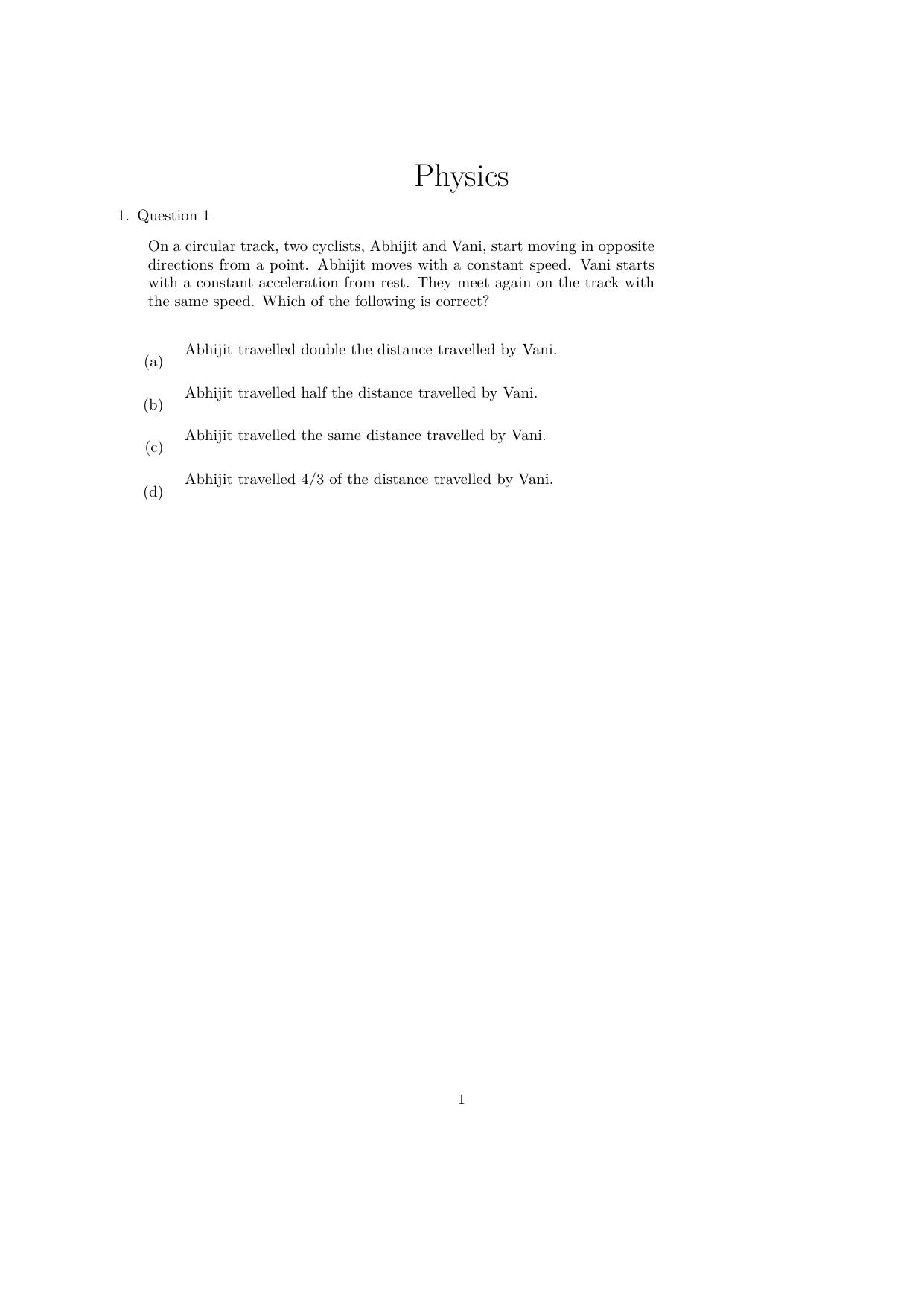 IISER Aptitude Test 2024 Answer Key - Page 50