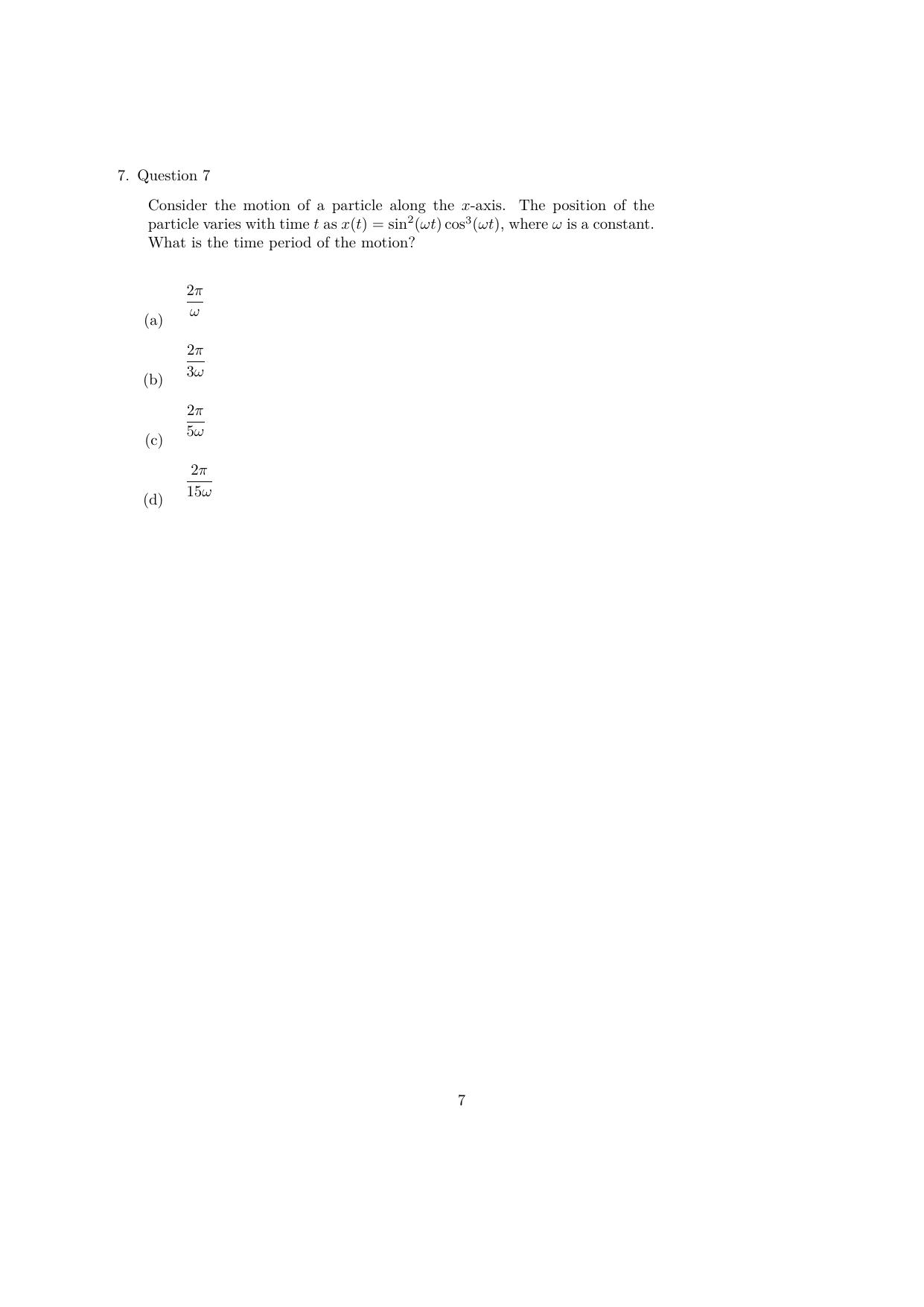 IISER Aptitude Test 2024 Answer Key - Page 56