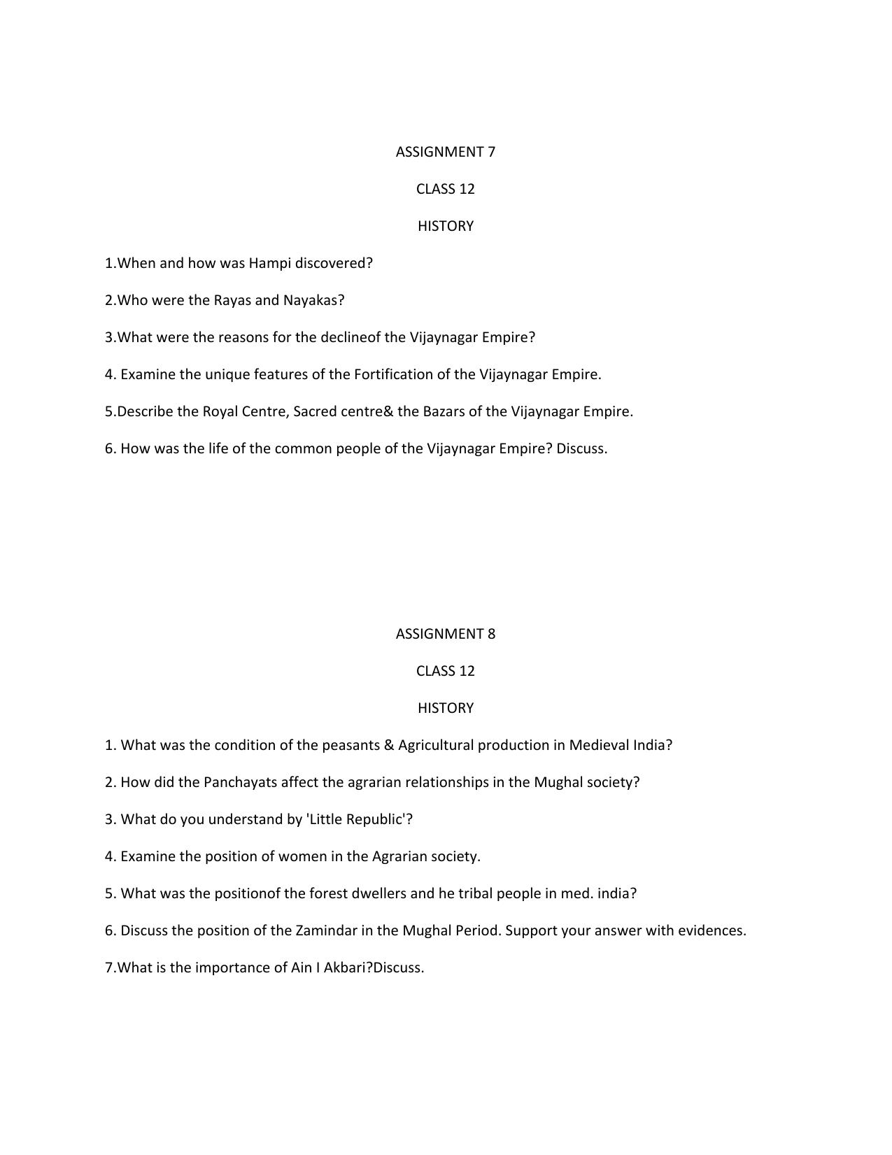 CBSE Class 12 History Revision Sheet – 5 - Page 1