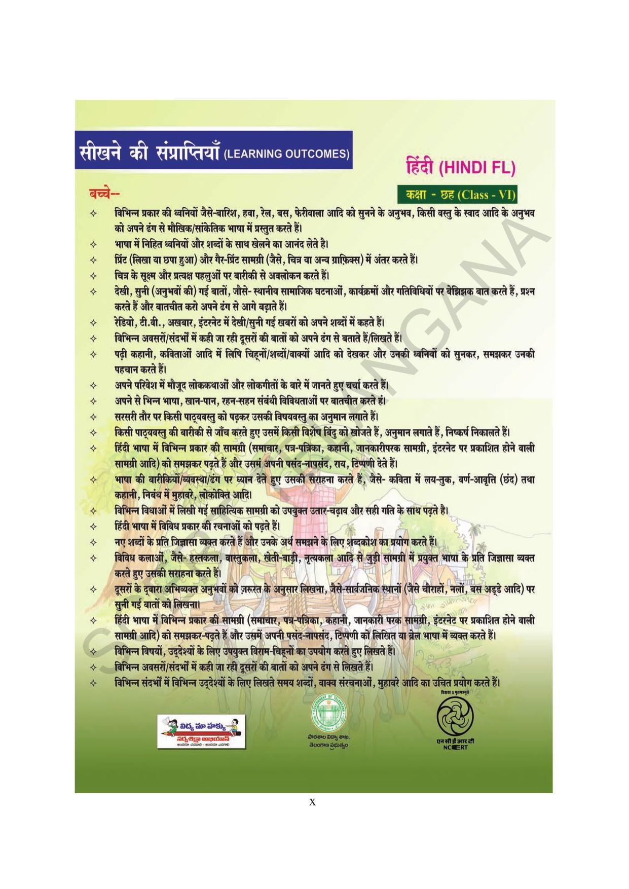 TS SCERT Class 6 First Language(Hindi Medium) Text Book - Page 12