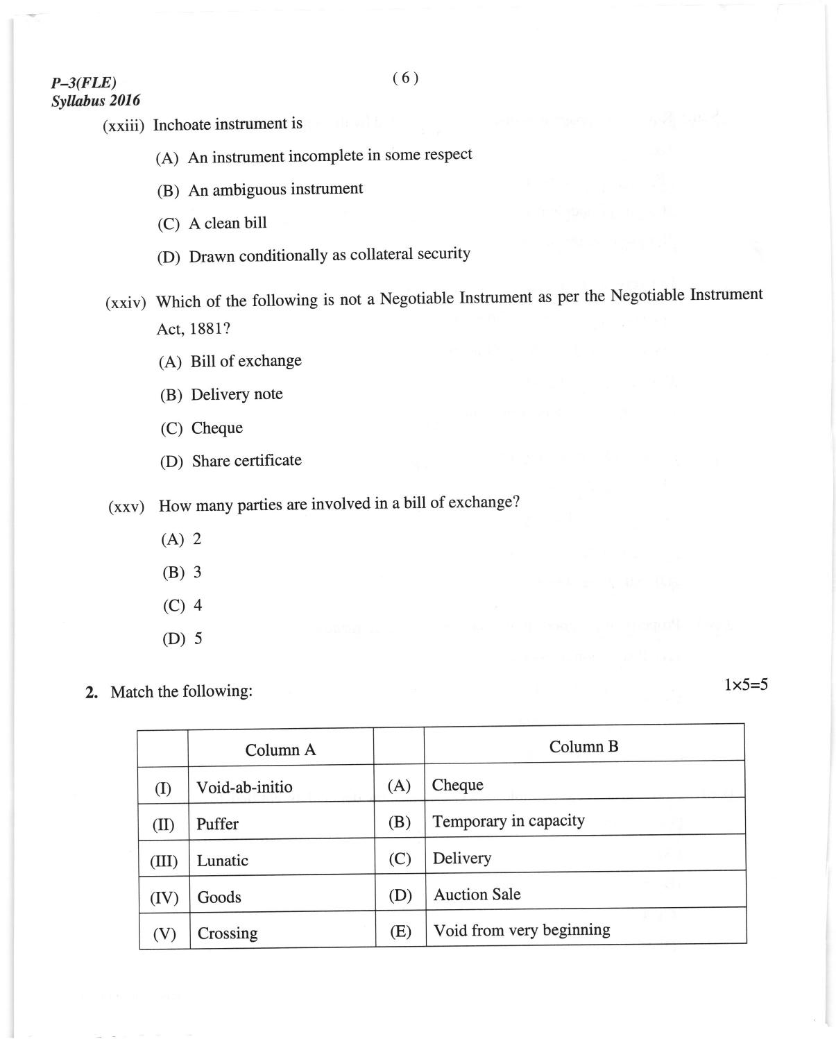 ICMAI June 2018 Fundamentals of Laws and Ethics Question Paper