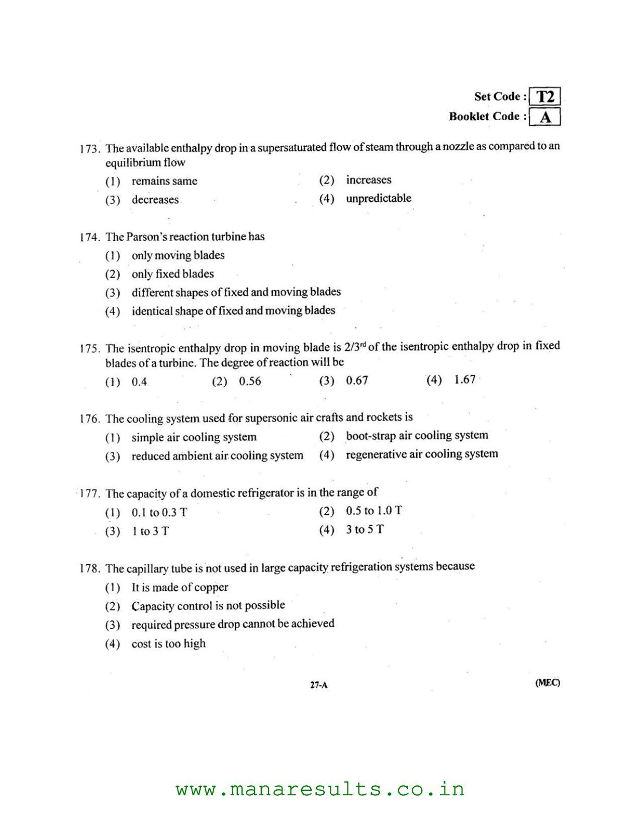 AP ECET 2016 Mechanical Engineering Old Previous Question Papers - Page 26