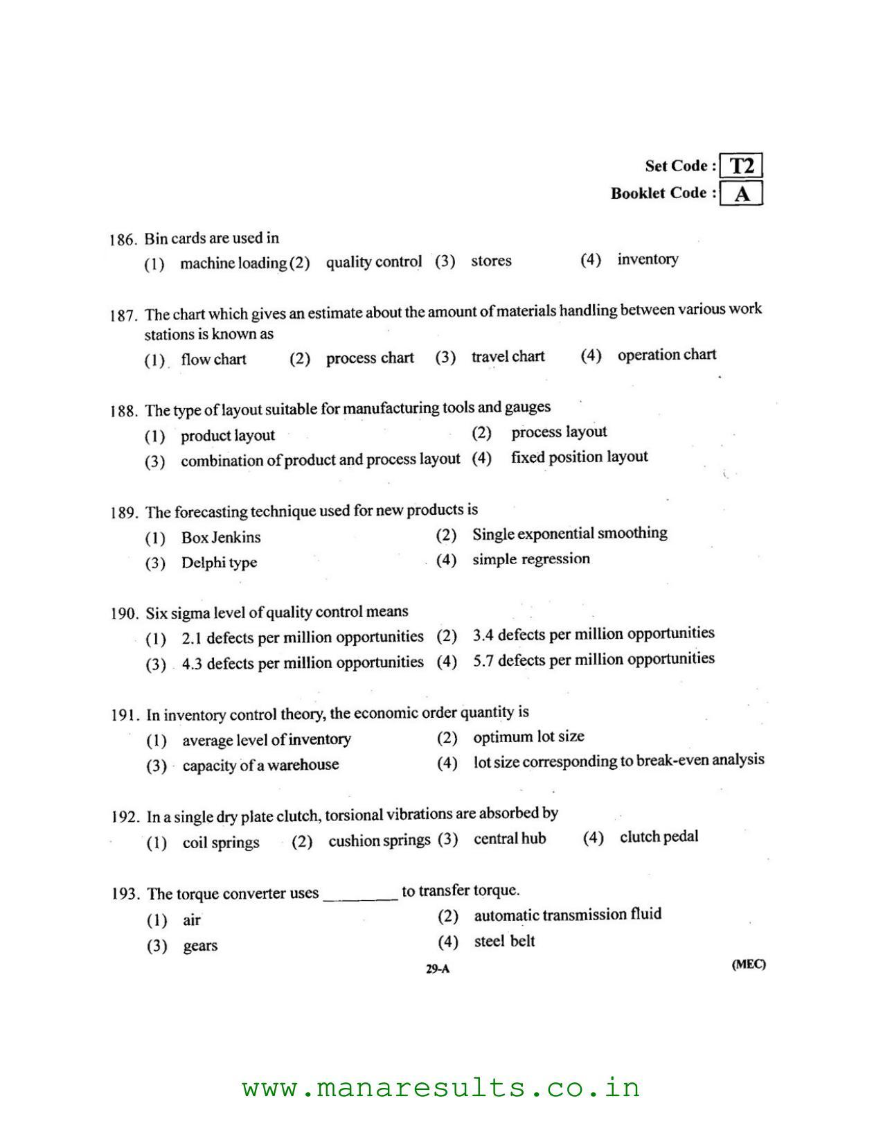 AP ECET 2016 Mechanical Engineering Old Previous Question Papers - Page 28