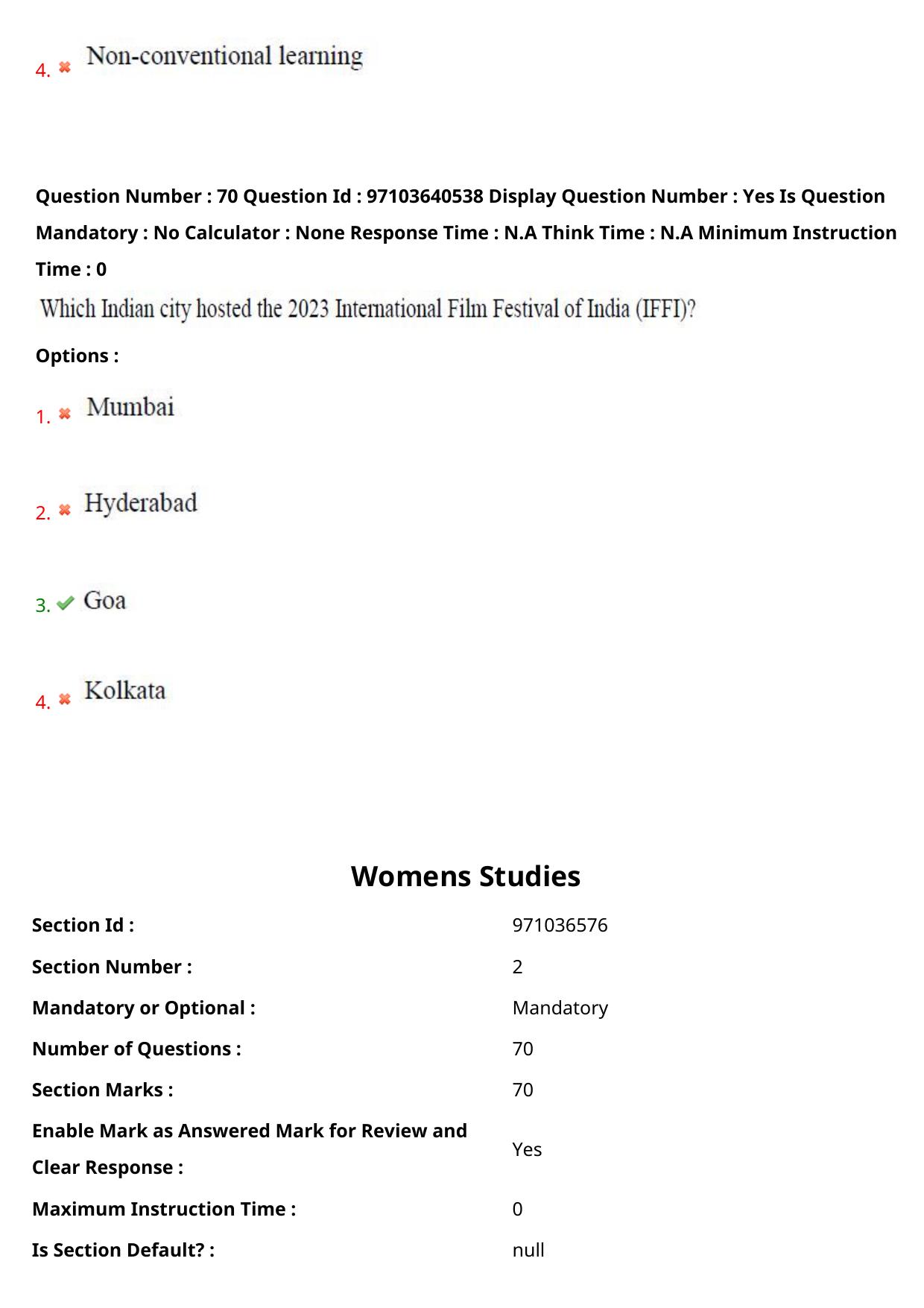 AP RCET 2024 Women's Studies Question Paper (05-05-2024 (Sunday) Session-I) - Page 43