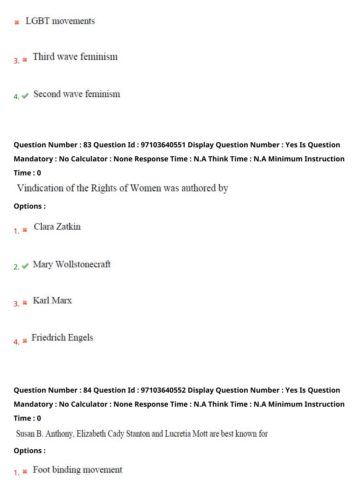 AP RCET 2024 Women's Studies Question Paper (05-05-2024 (Sunday) Session-I) - Page 50