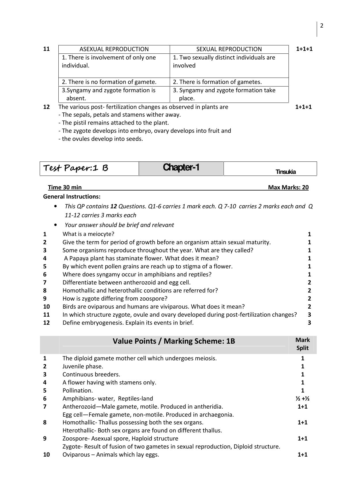 Free Printable CBSE Class 12 Biology All Chapters Worksheets - Page 2