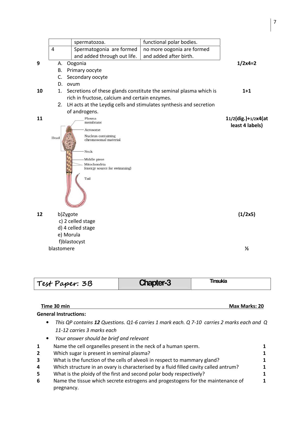 Free Printable CBSE Class 12 Biology All Chapters Worksheets - Page 7